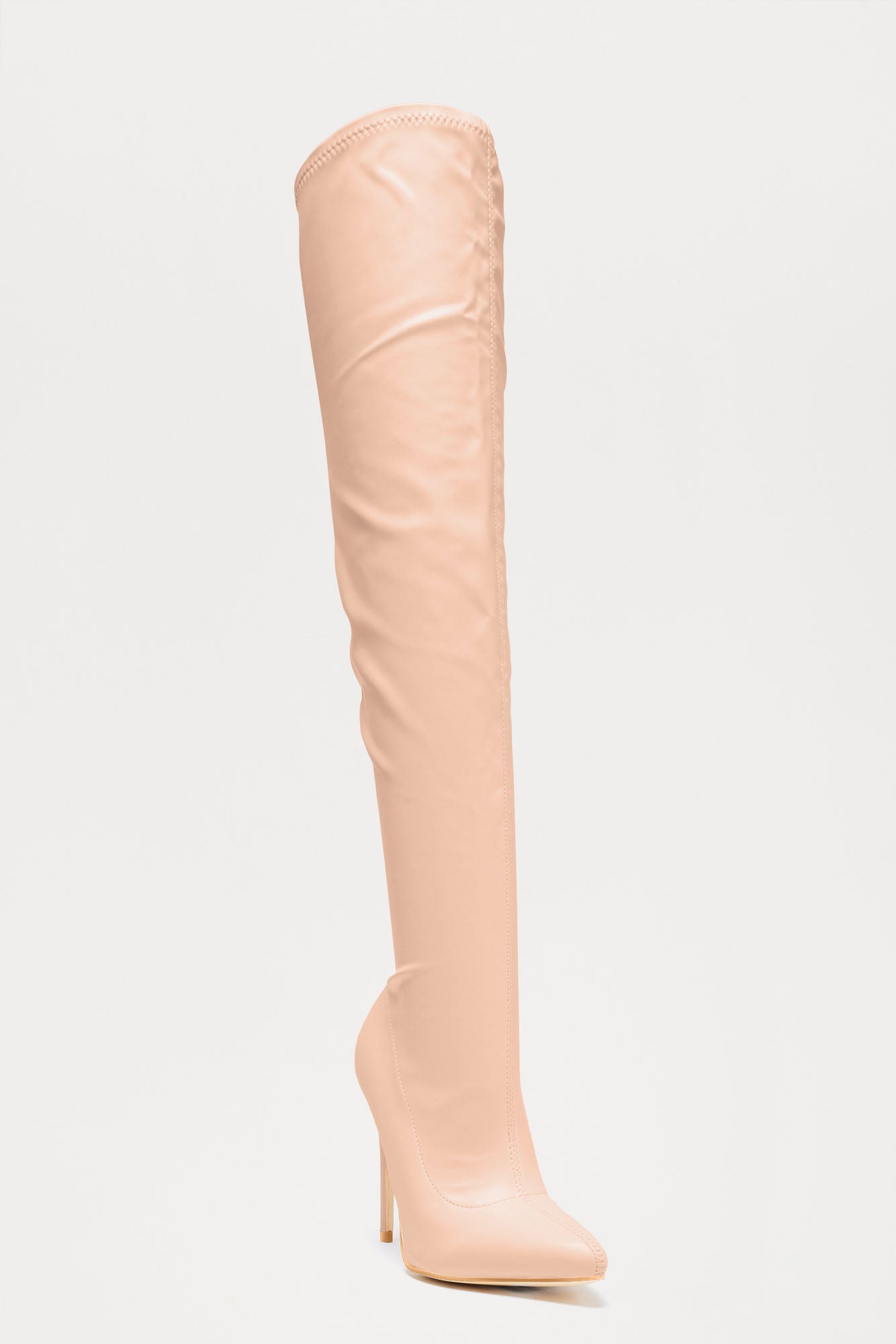 Gyra Thigh High Boots - Nude