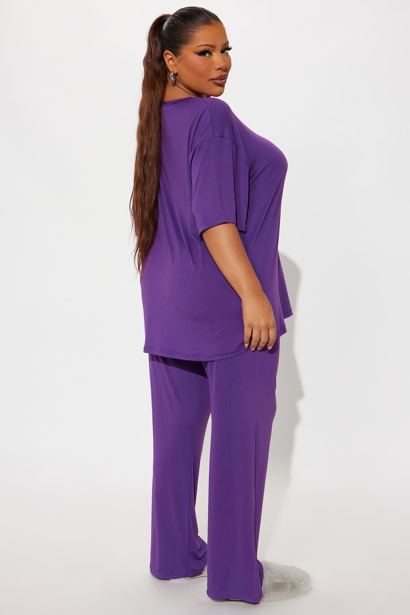 Relax Mood PJ Pant Set - Eggplant