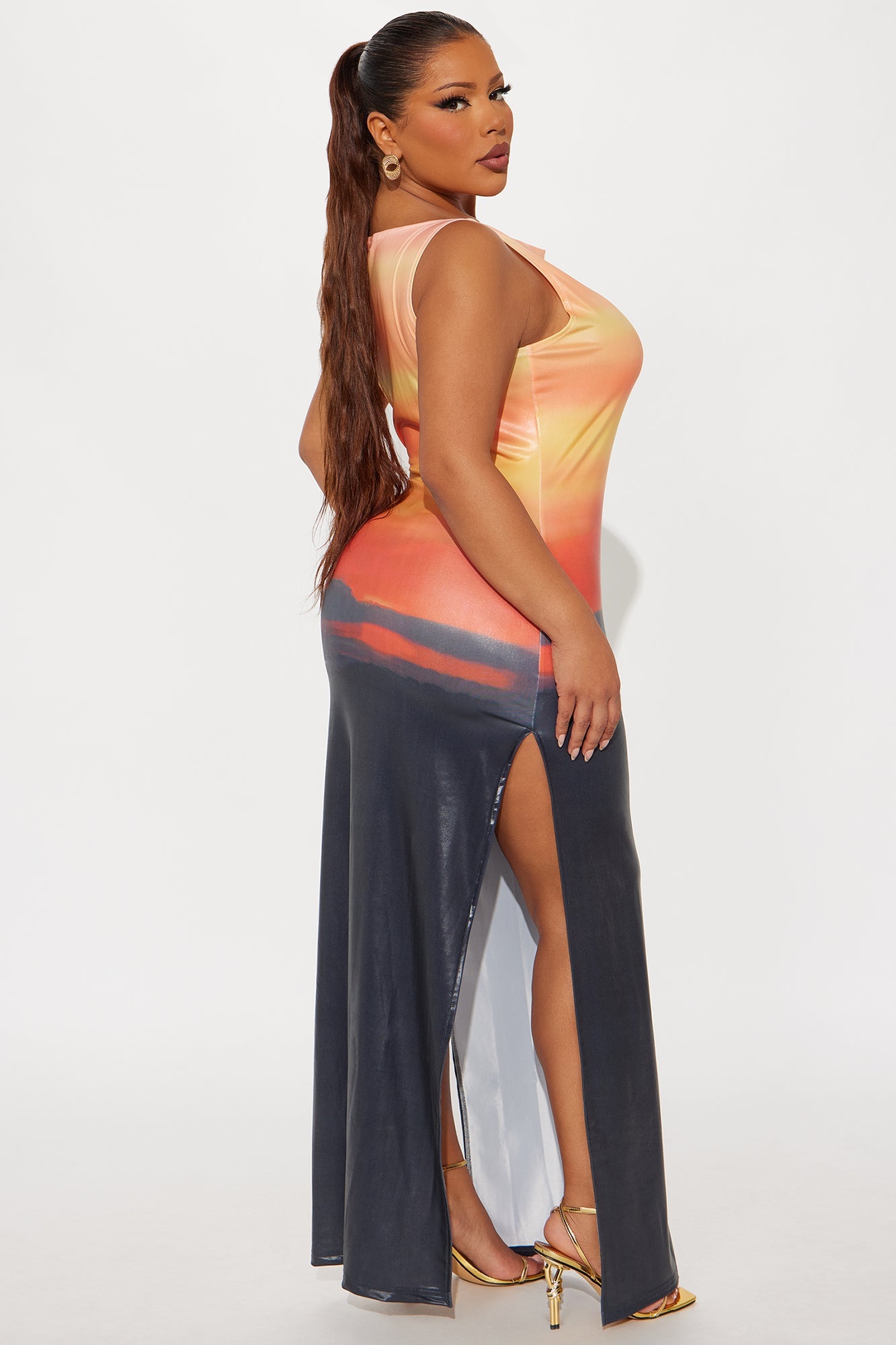 Endless Memories Maxi Dress - Orange/combo