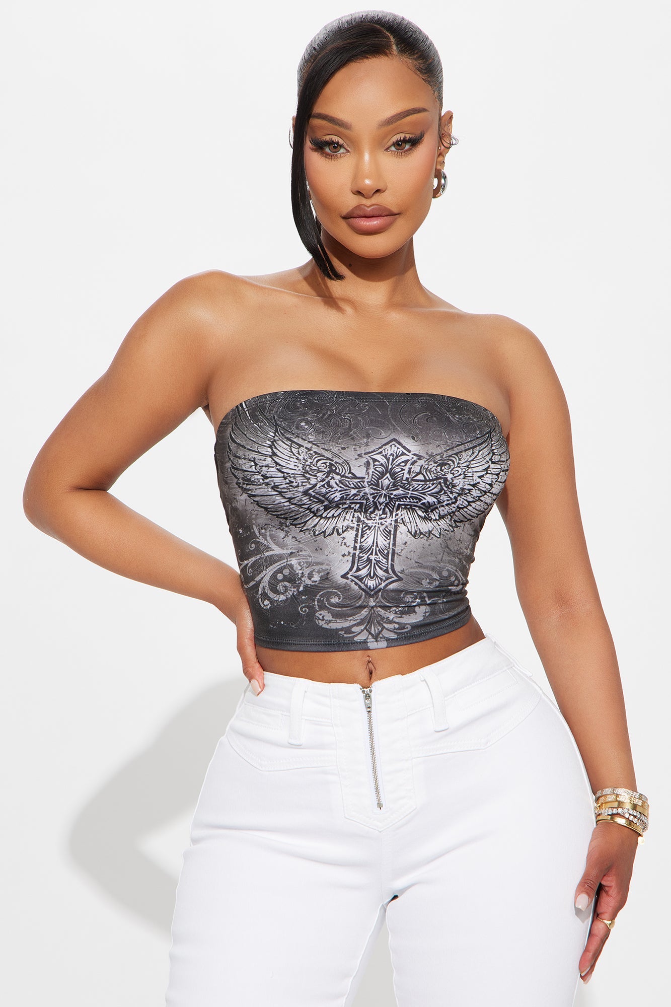 Crossfire Angel Tube Top - Black