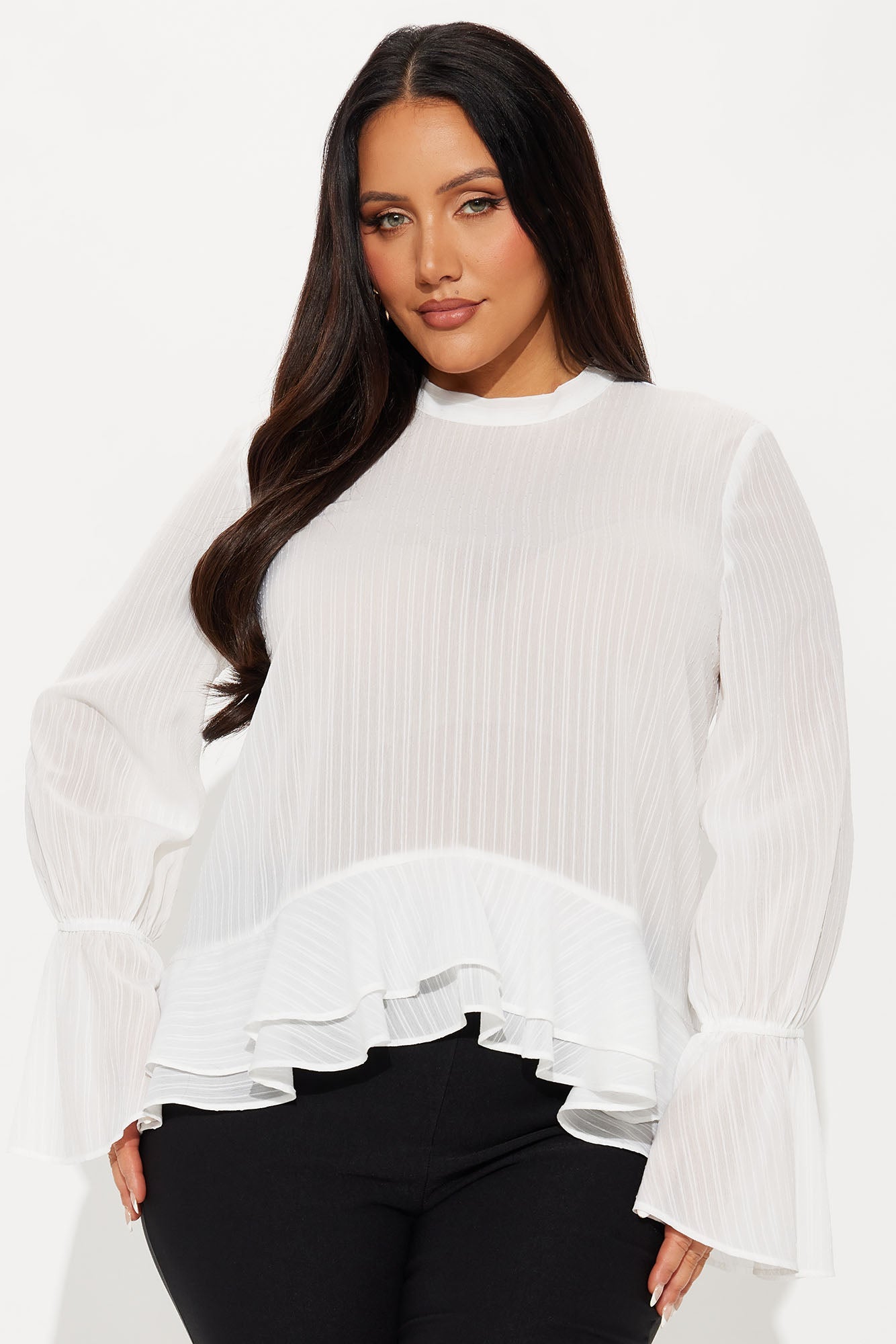 Look At Her Now Chiffon Blouse - White
