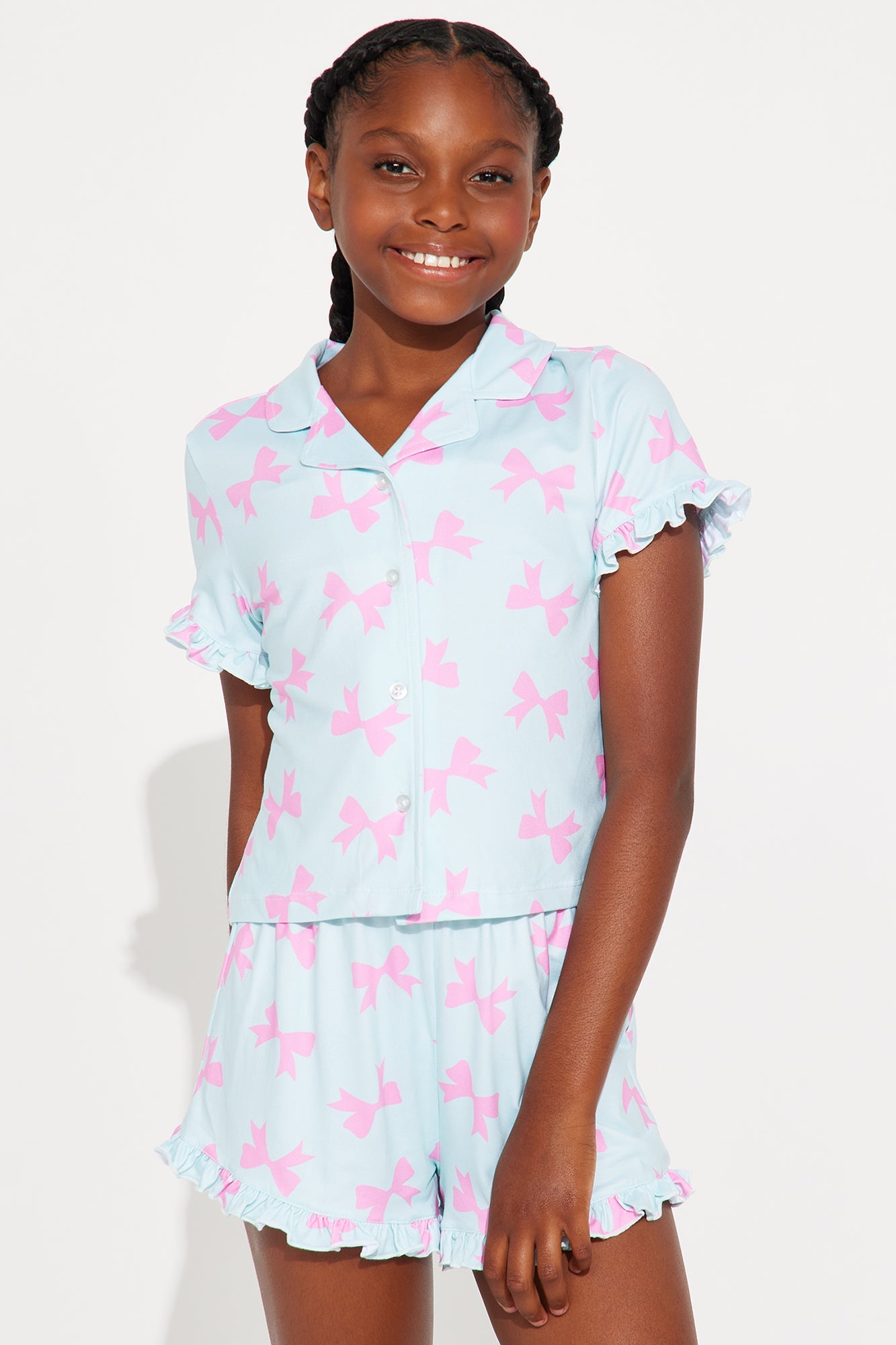 Mini Only In Dreams Short Set - Light Blue