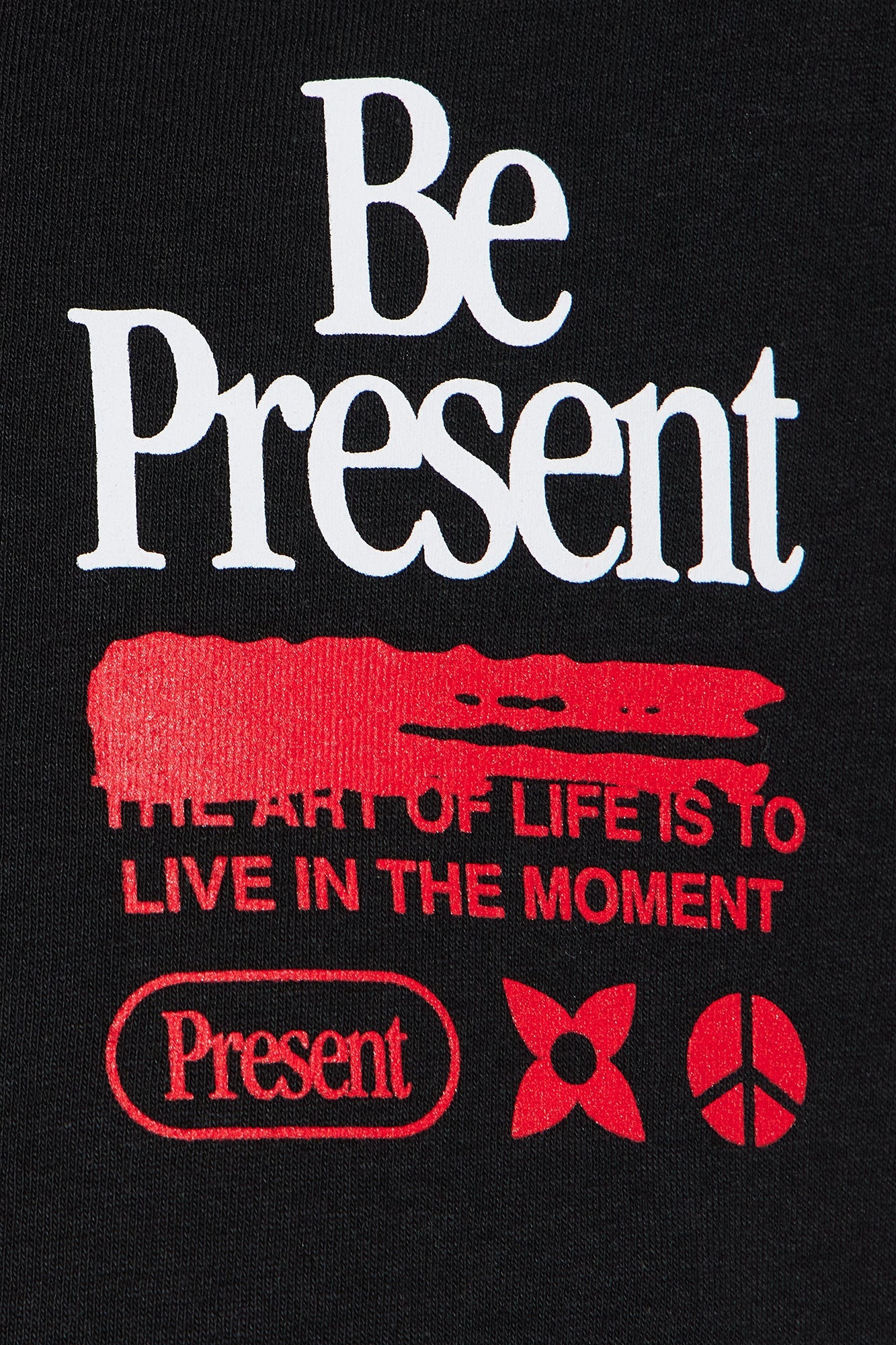 Mini Be Present Short Sleeve Front/Back Tee - Black