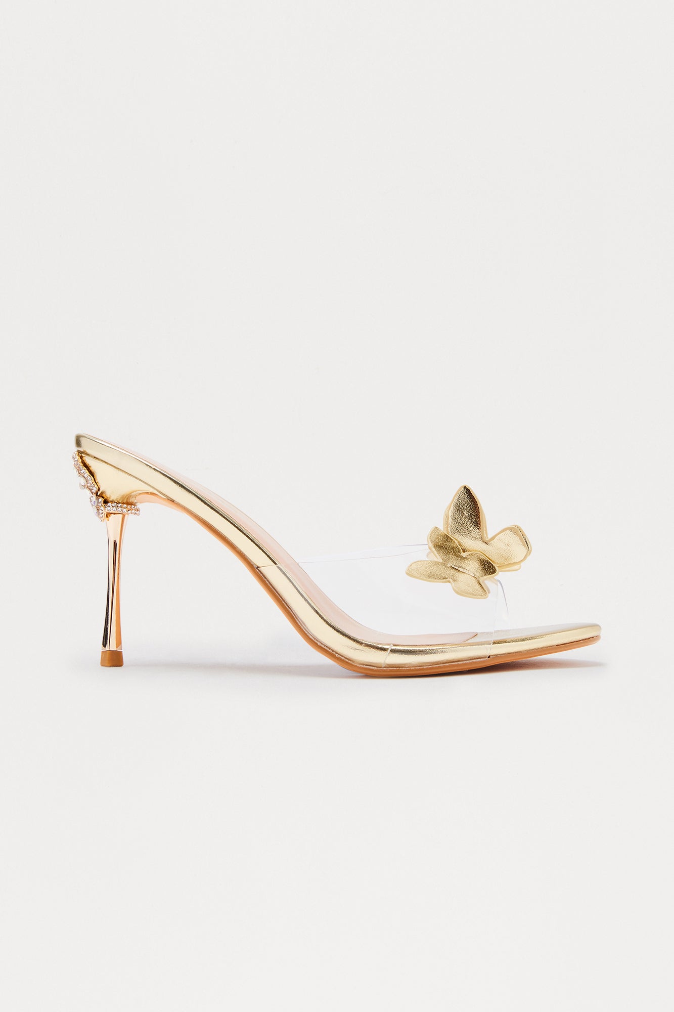 Whimsy Hardware Butterfly Heels - Gold