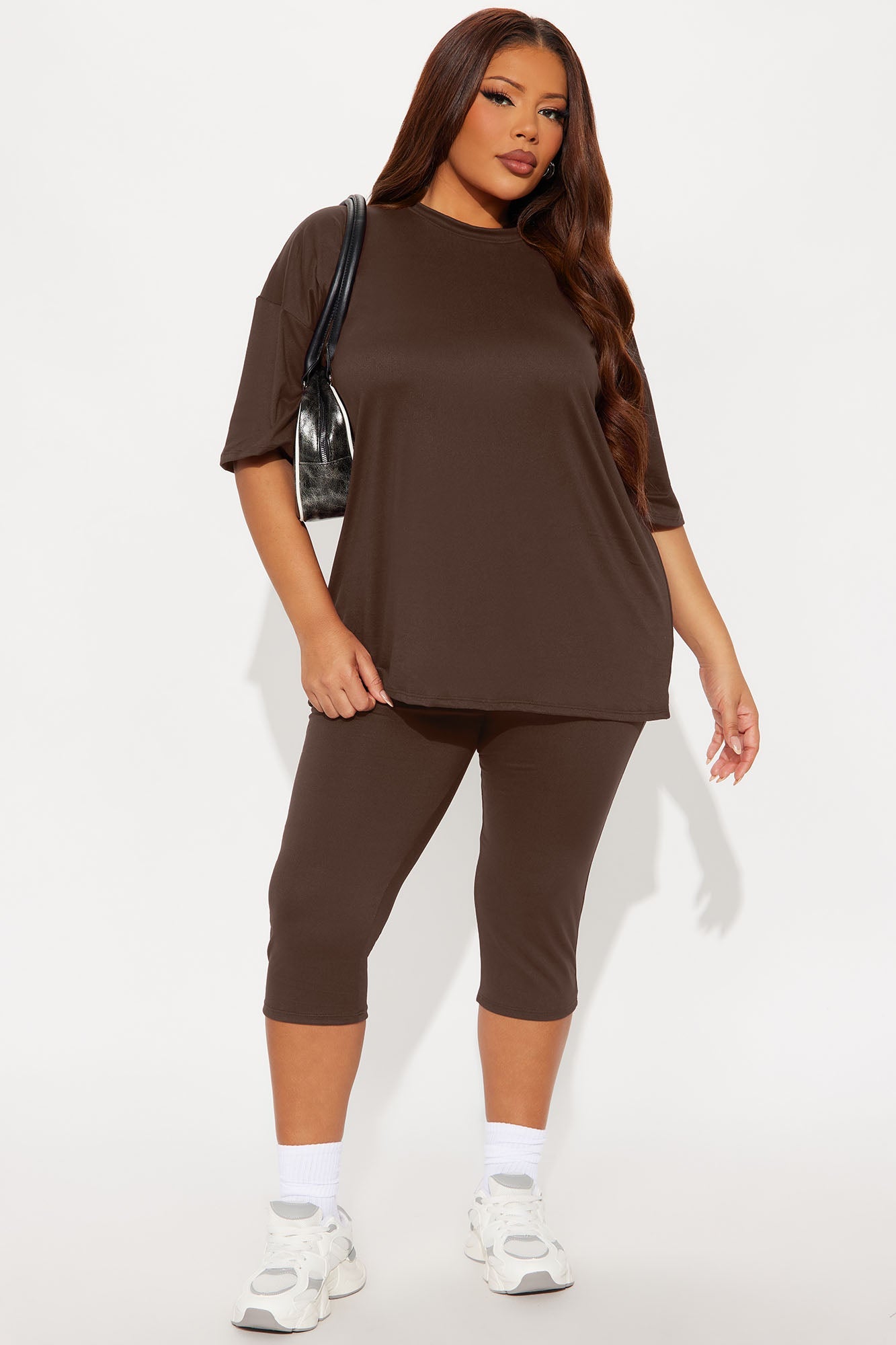 Weekend Vibes Capri Set - Chocolate