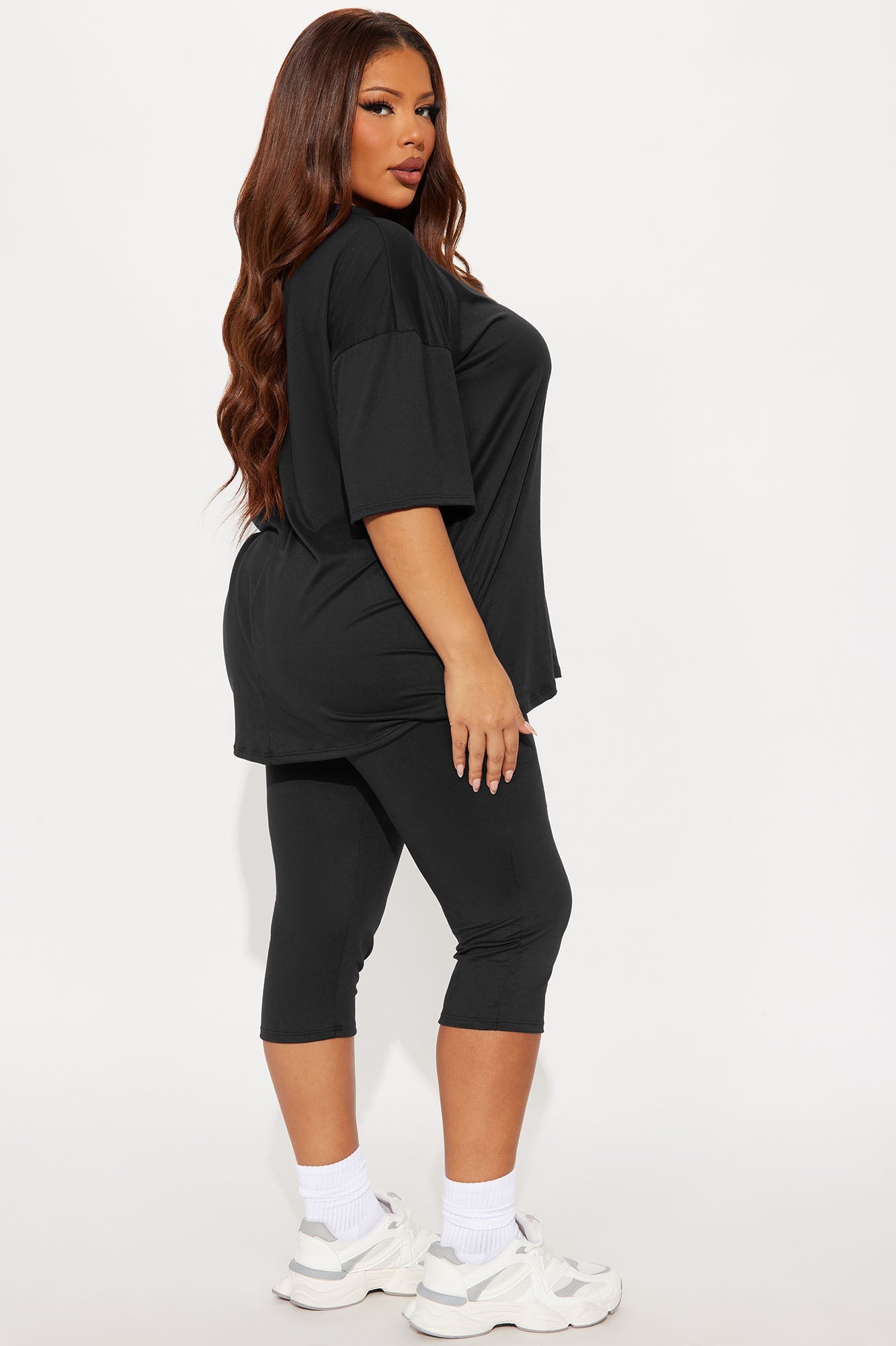 Weekend Vibes Capri Set - Black