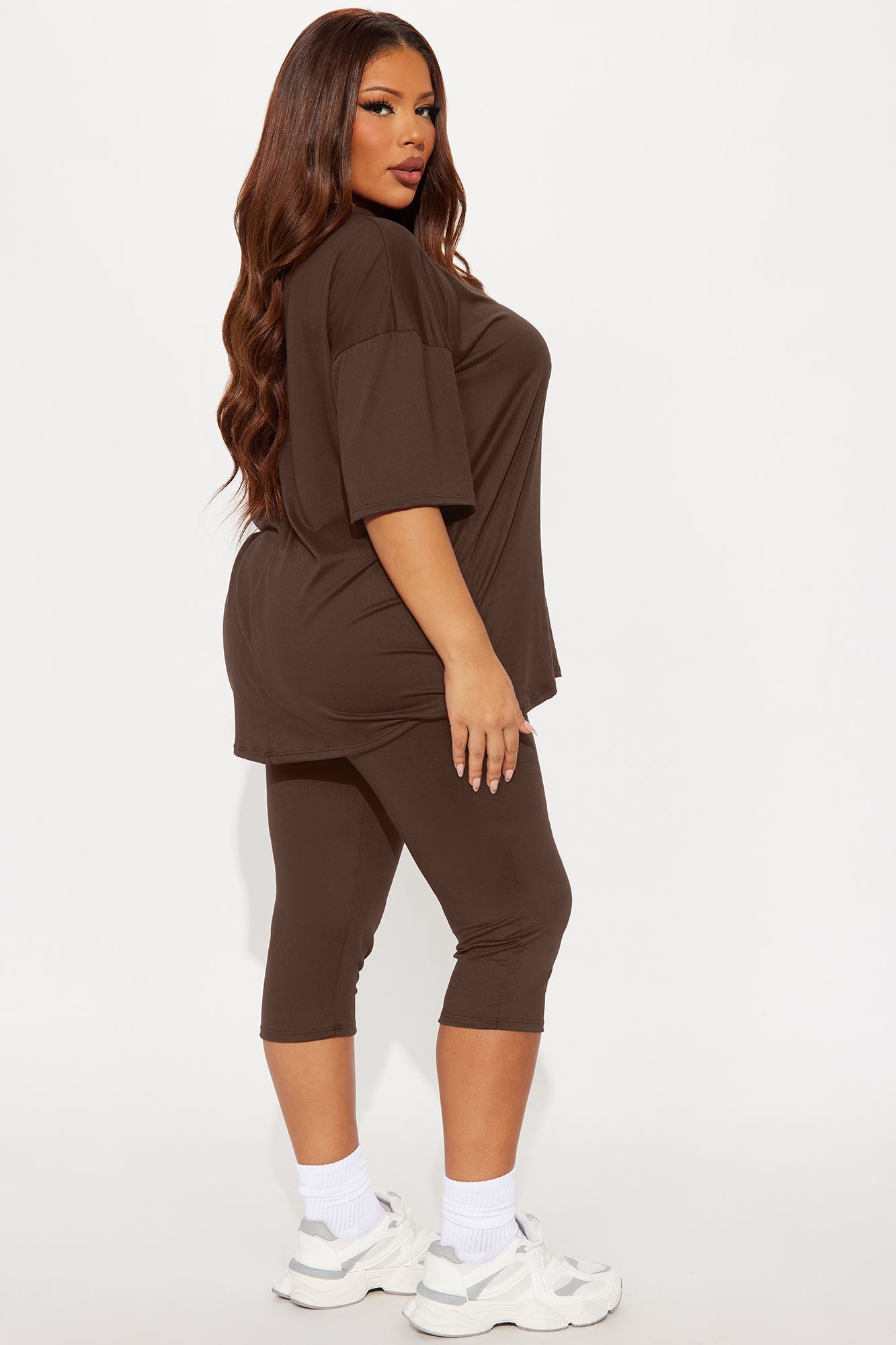 Weekend Vibes Capri Set - Chocolate