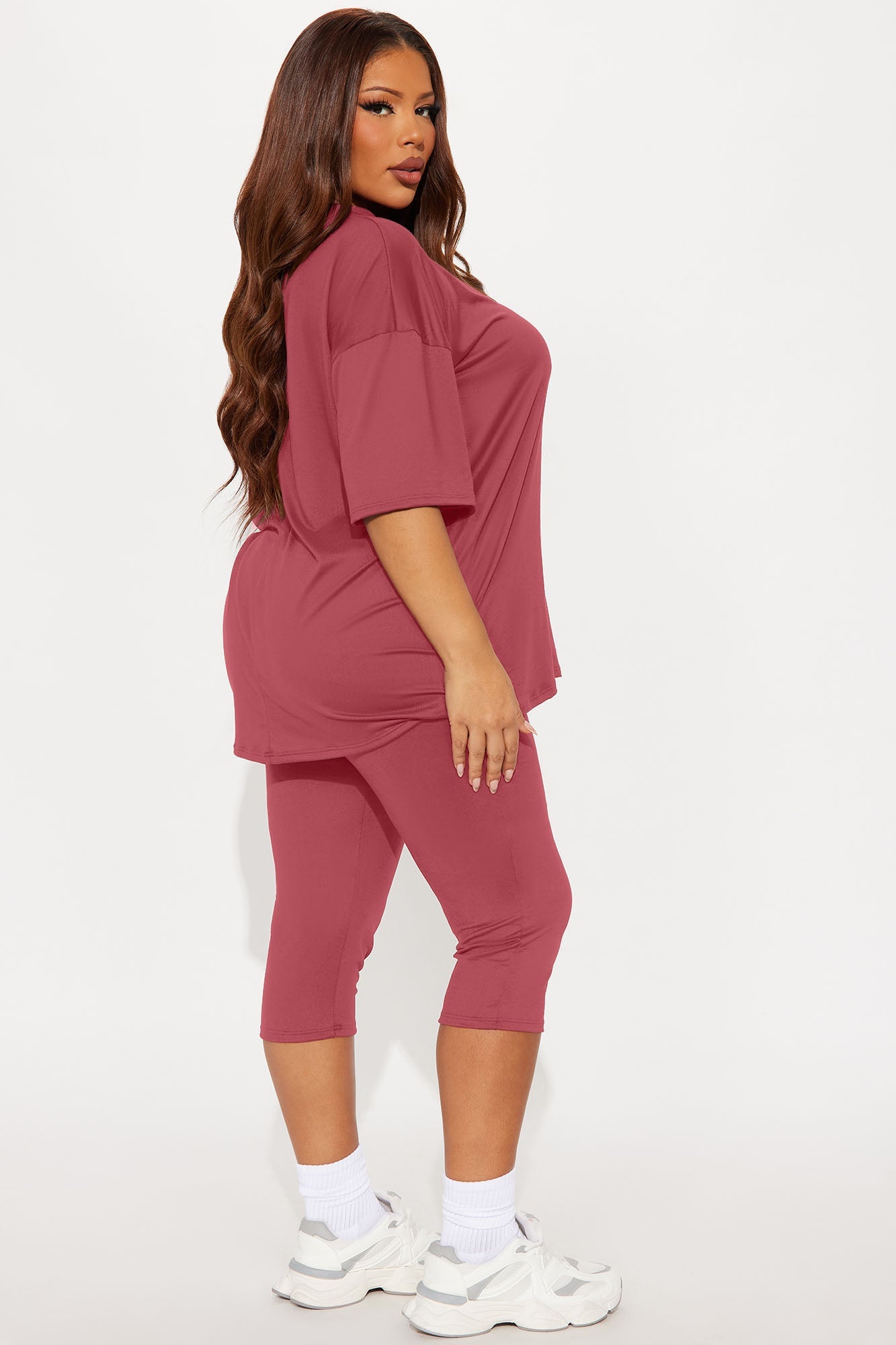Weekend Vibes Capri Set - Mauve