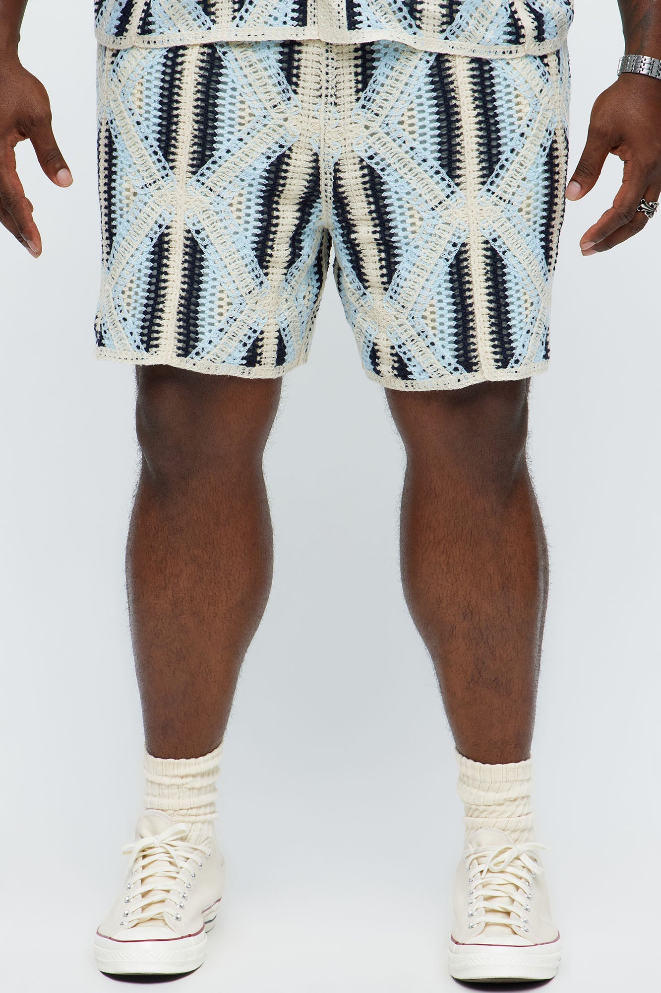 Triangles Knit Short - Blue/combo