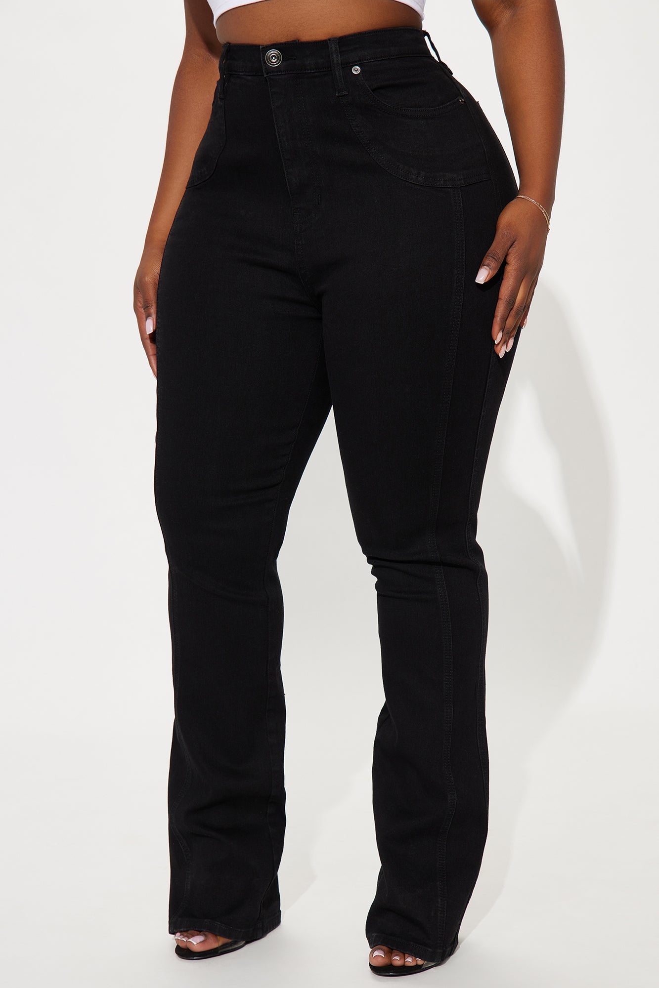 Fawcett Stretch Bootcut Jeans - Black