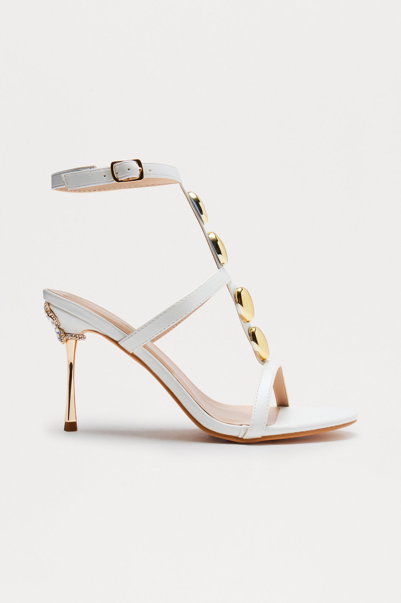 Paloma Hardware Butterfly Heels - White