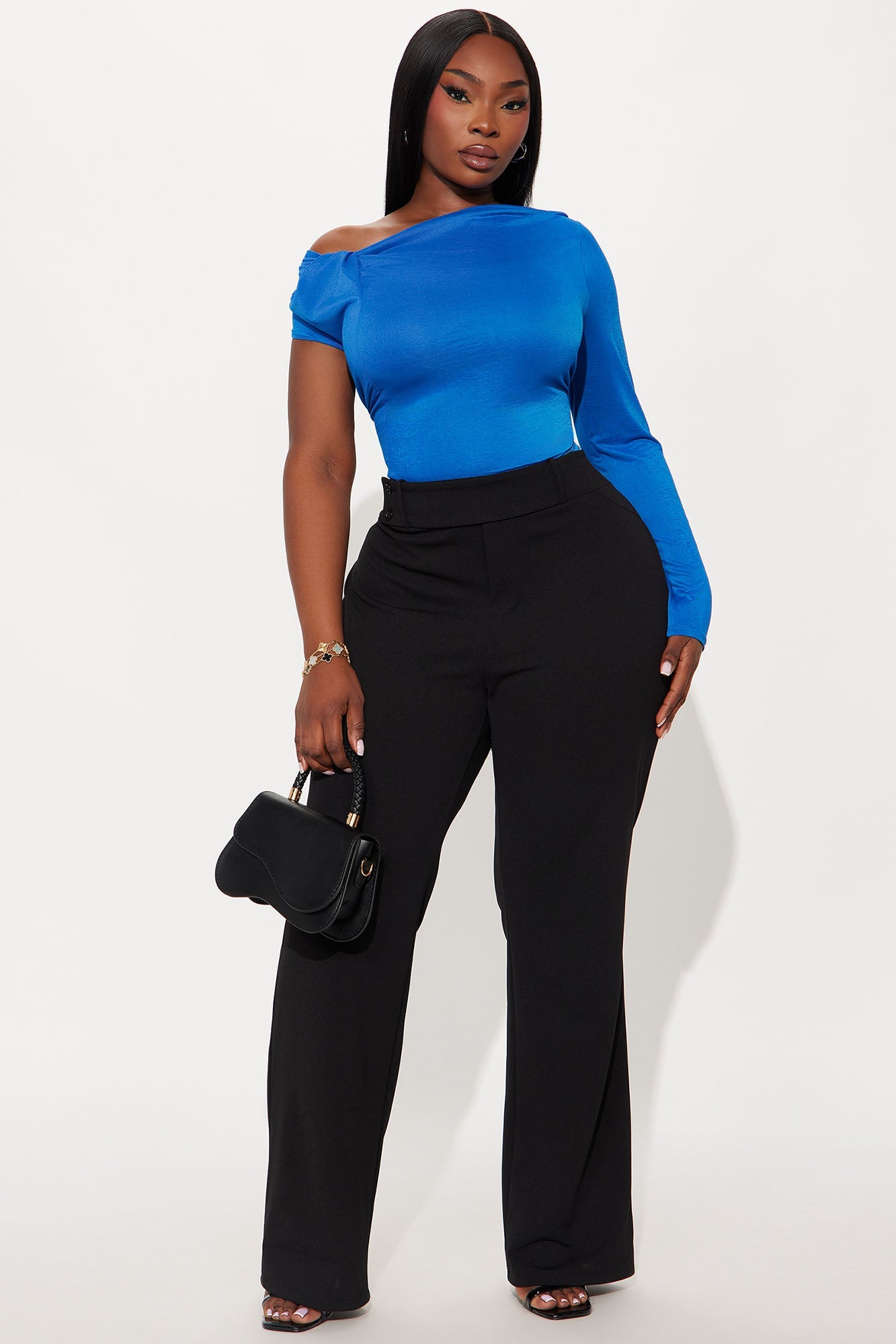 Remington Off Shoulder Bodysuit - Royal