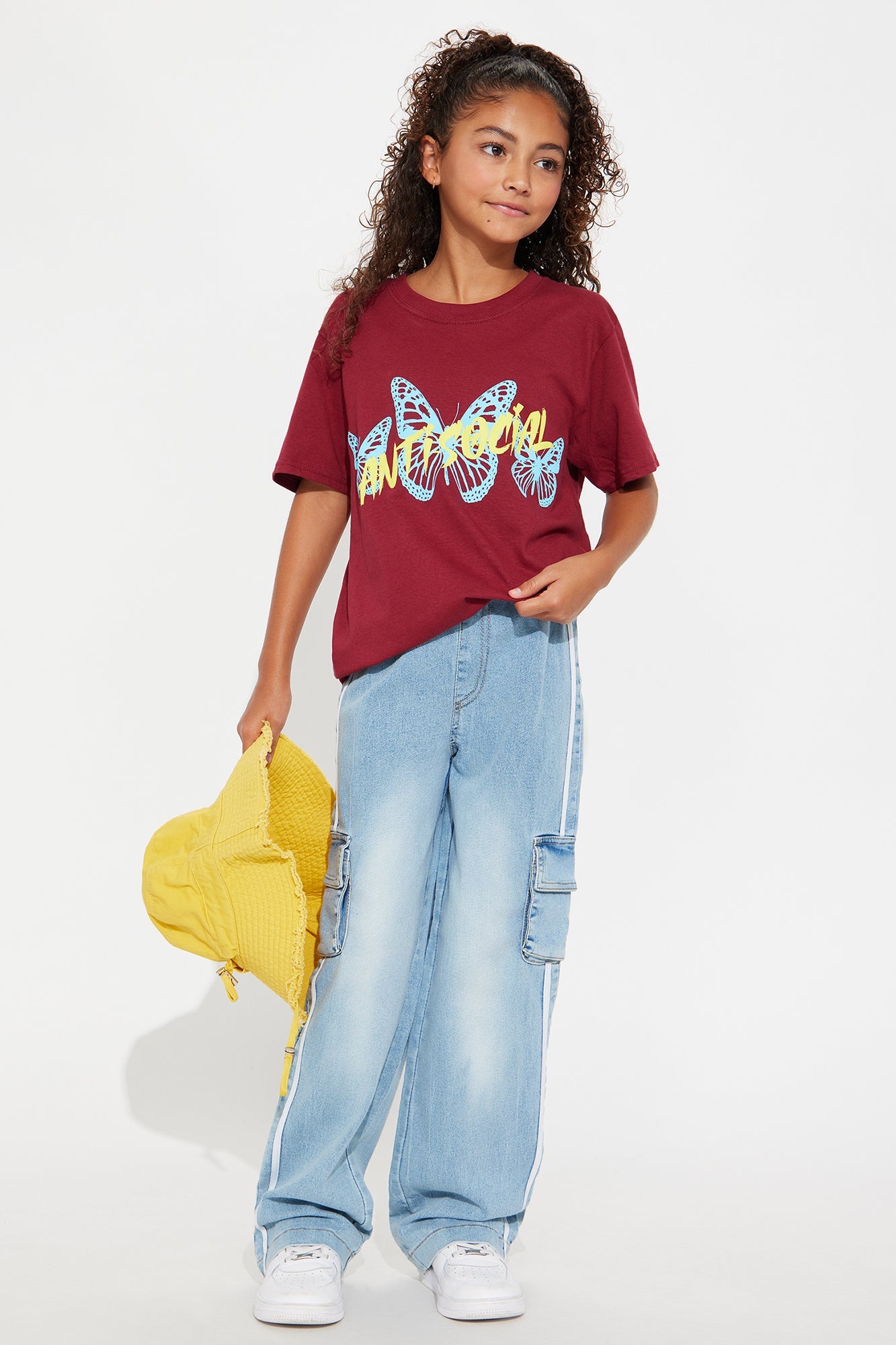Mini No Matter What Cargo Jeans - Medium Wash