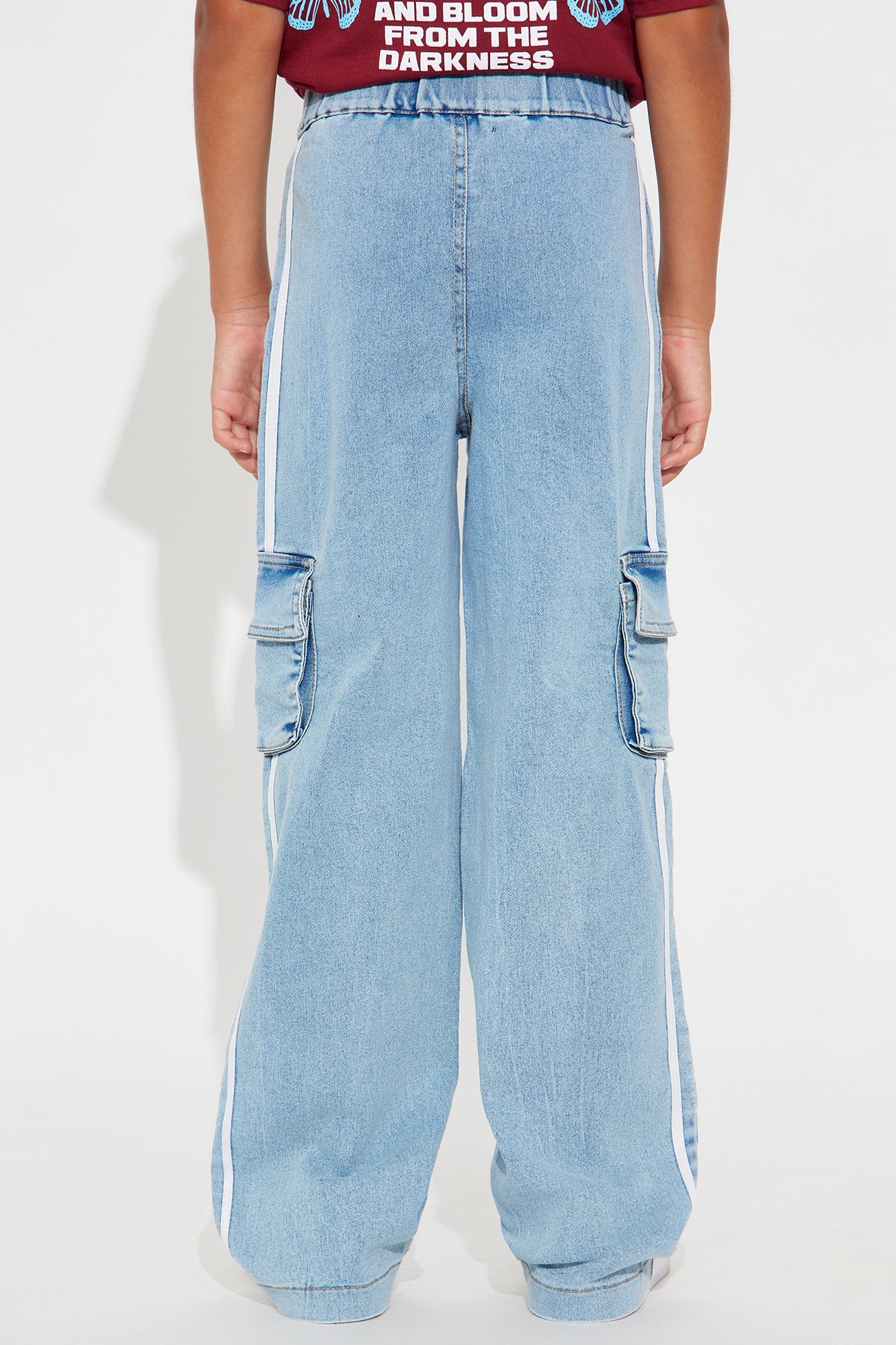 Mini No Matter What Cargo Jeans - Medium Wash