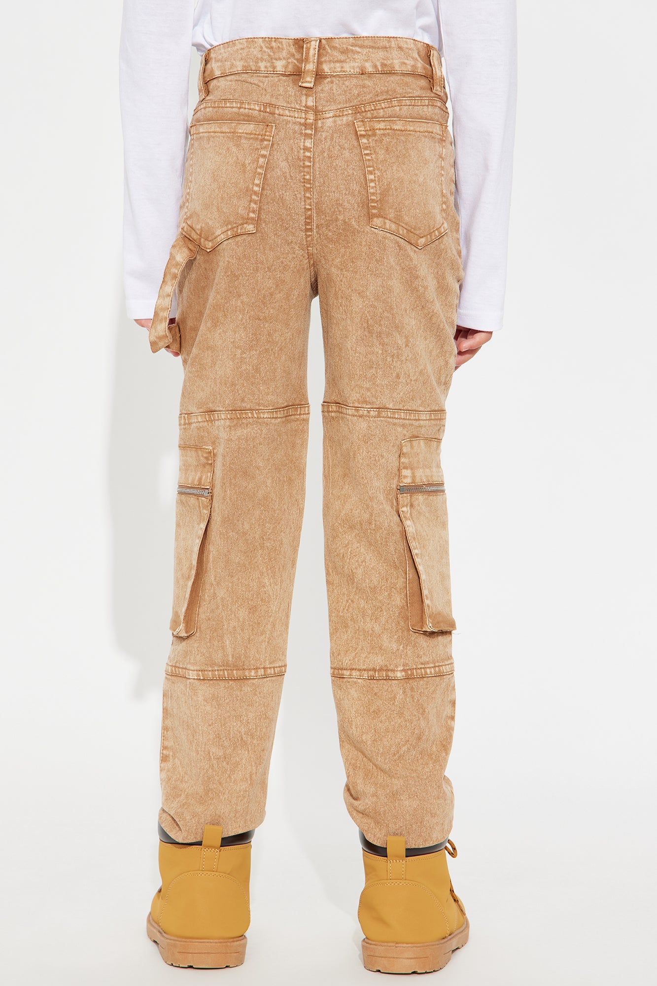 Mini Stacy Mineral Wash Denim Jogger - Rust