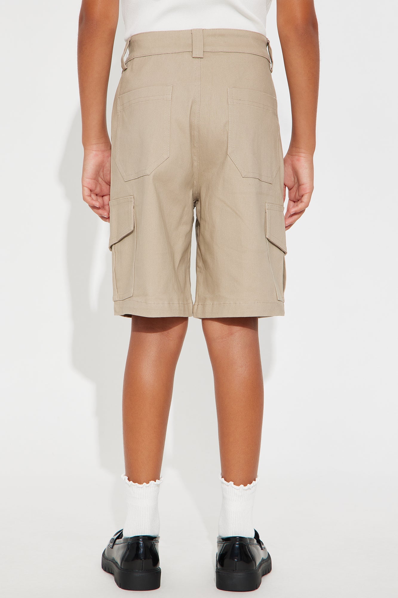 Mini Cargo Uniform Shorts - Khaki