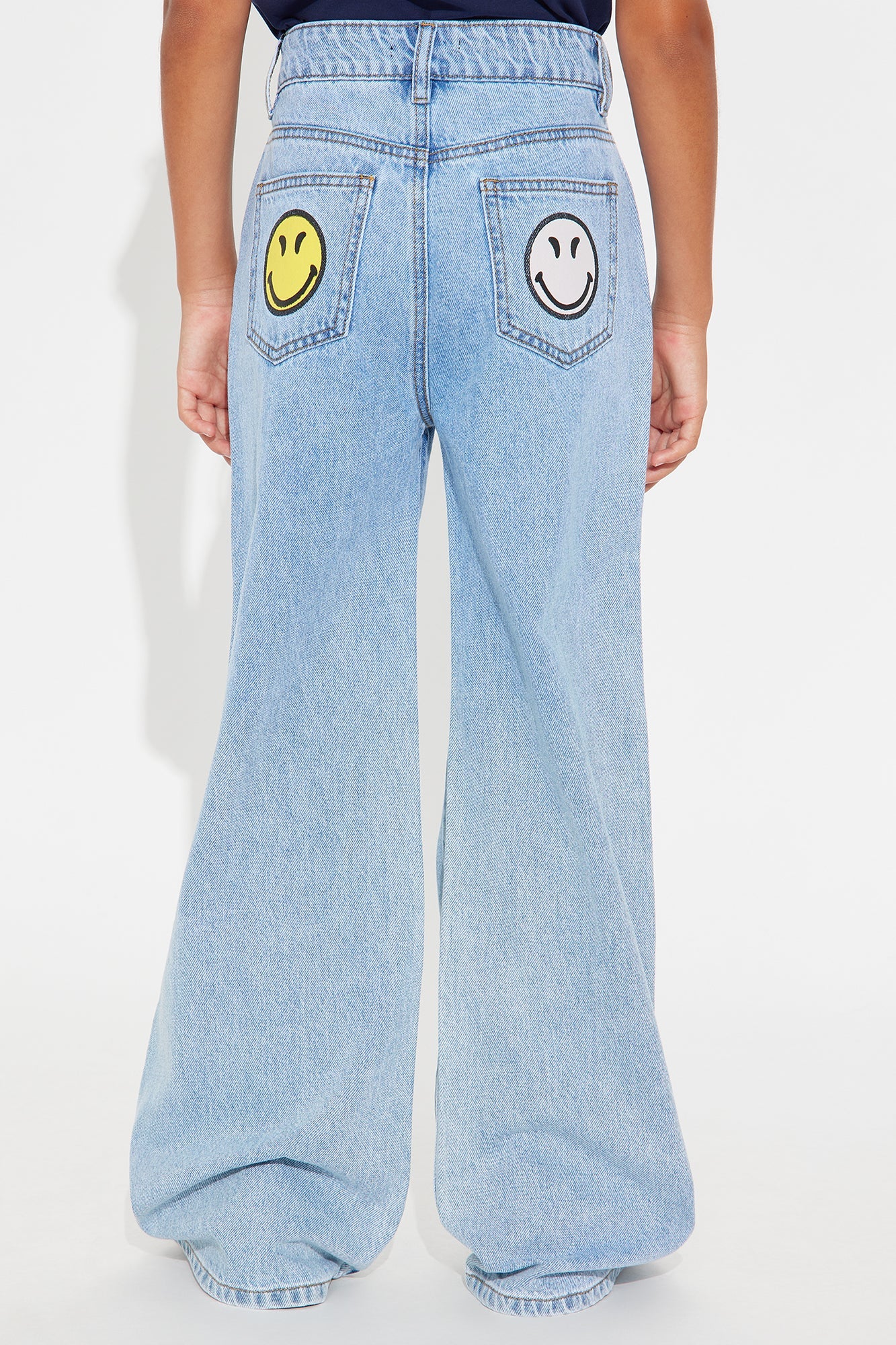Mini Always Smiling Wide Leg Jeans - Medium Wash