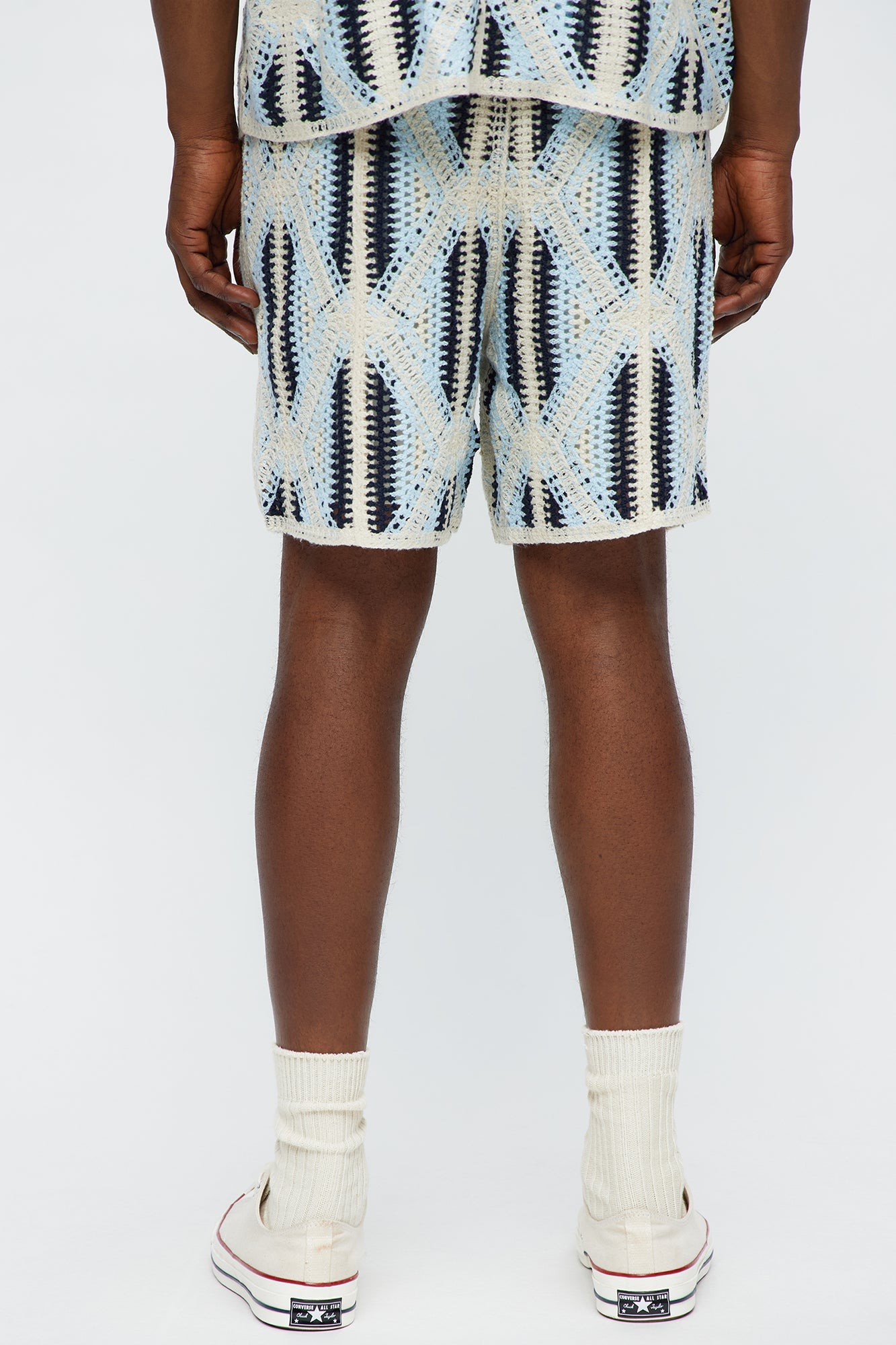 Triangles Knit Short - Blue/combo
