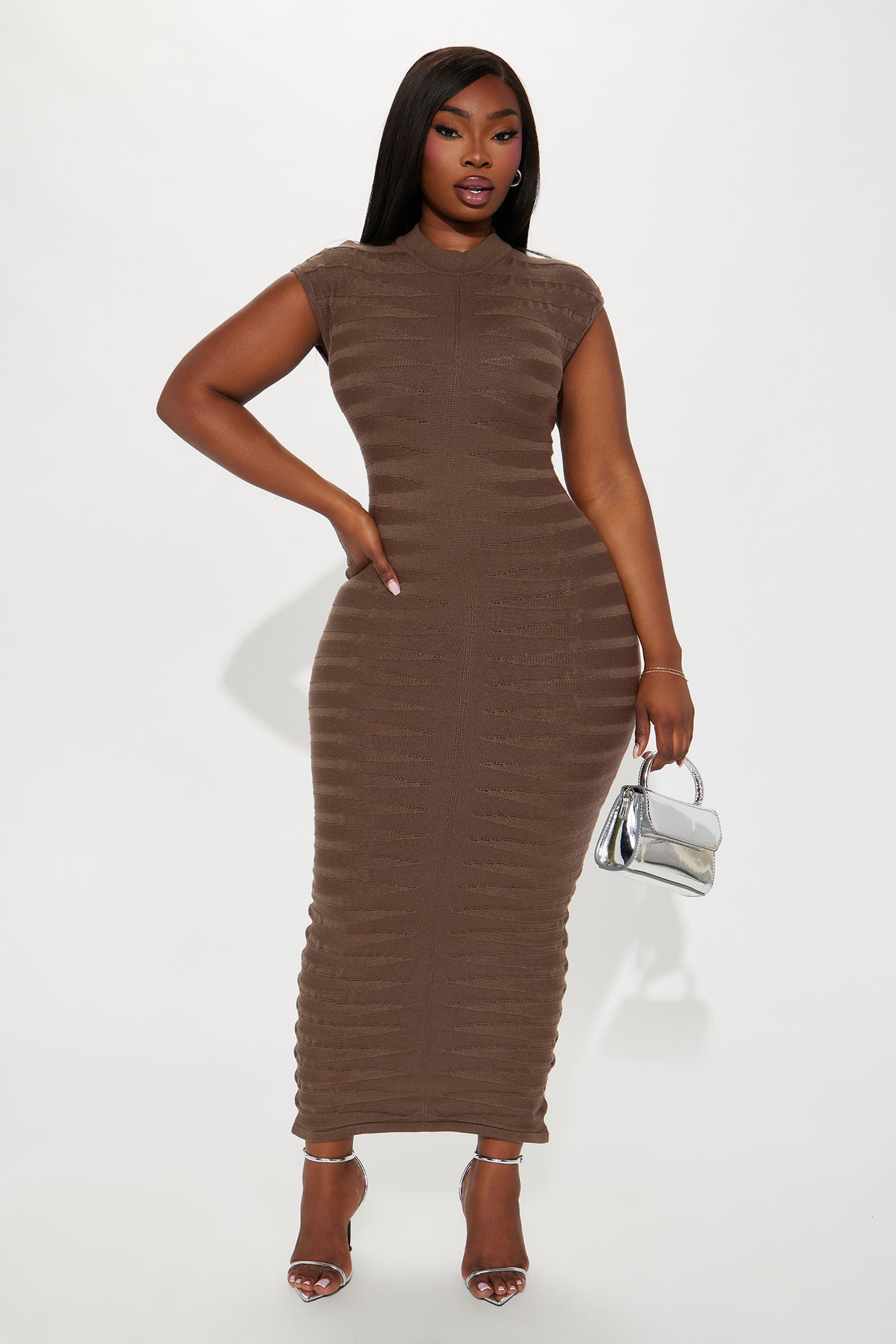 Poppy Sweater Maxi Dress - Chocolate