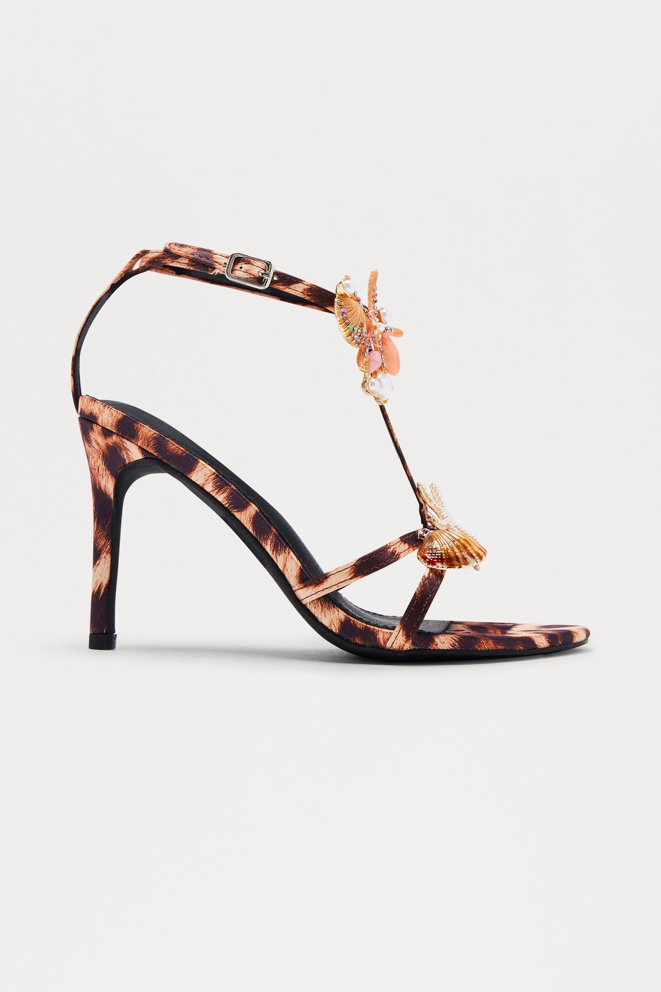 Peru Embellished Stiletto Heels - Leopard