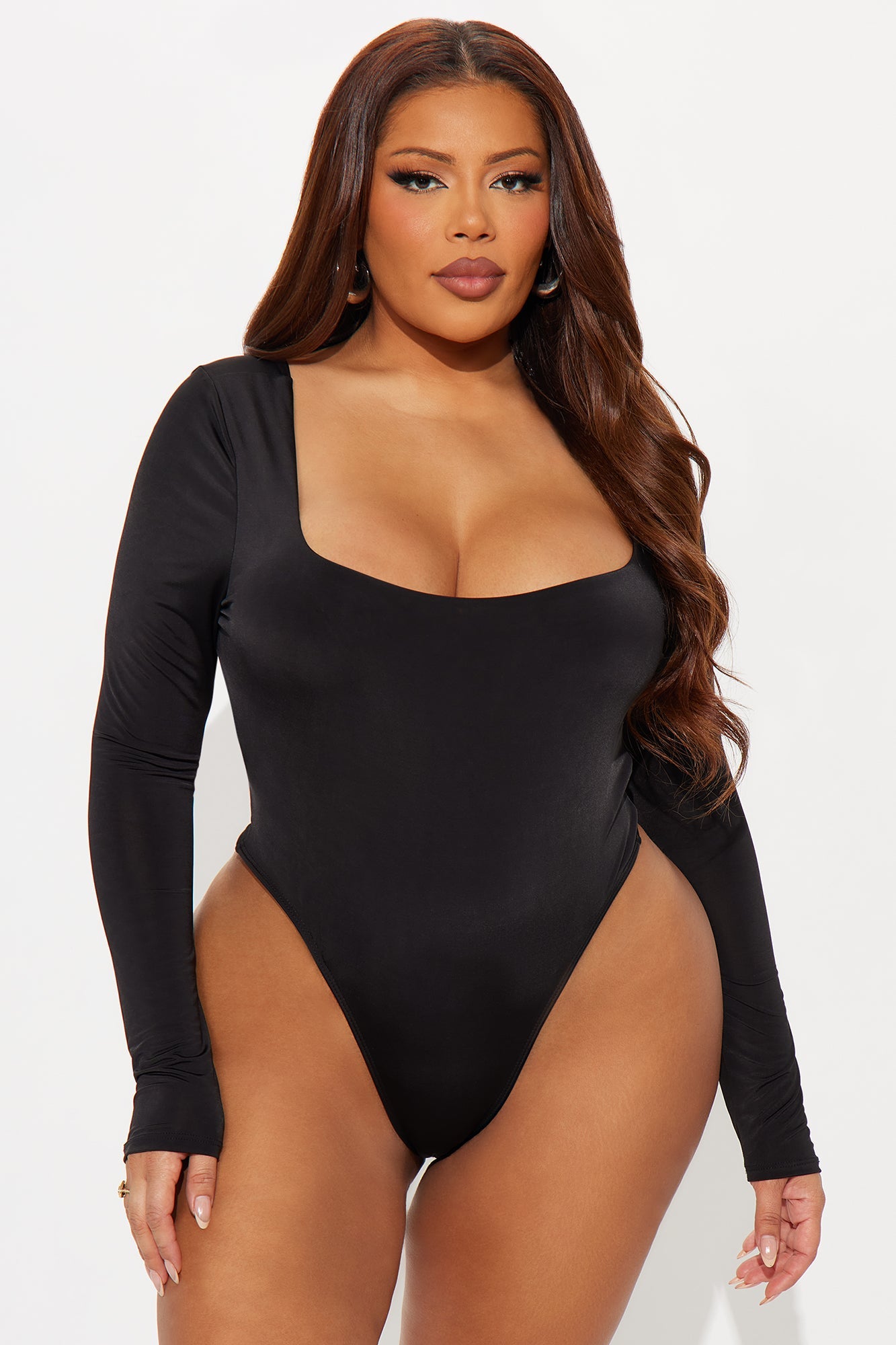 Living Proof Long Sleeve Backless Bodysuit - Black