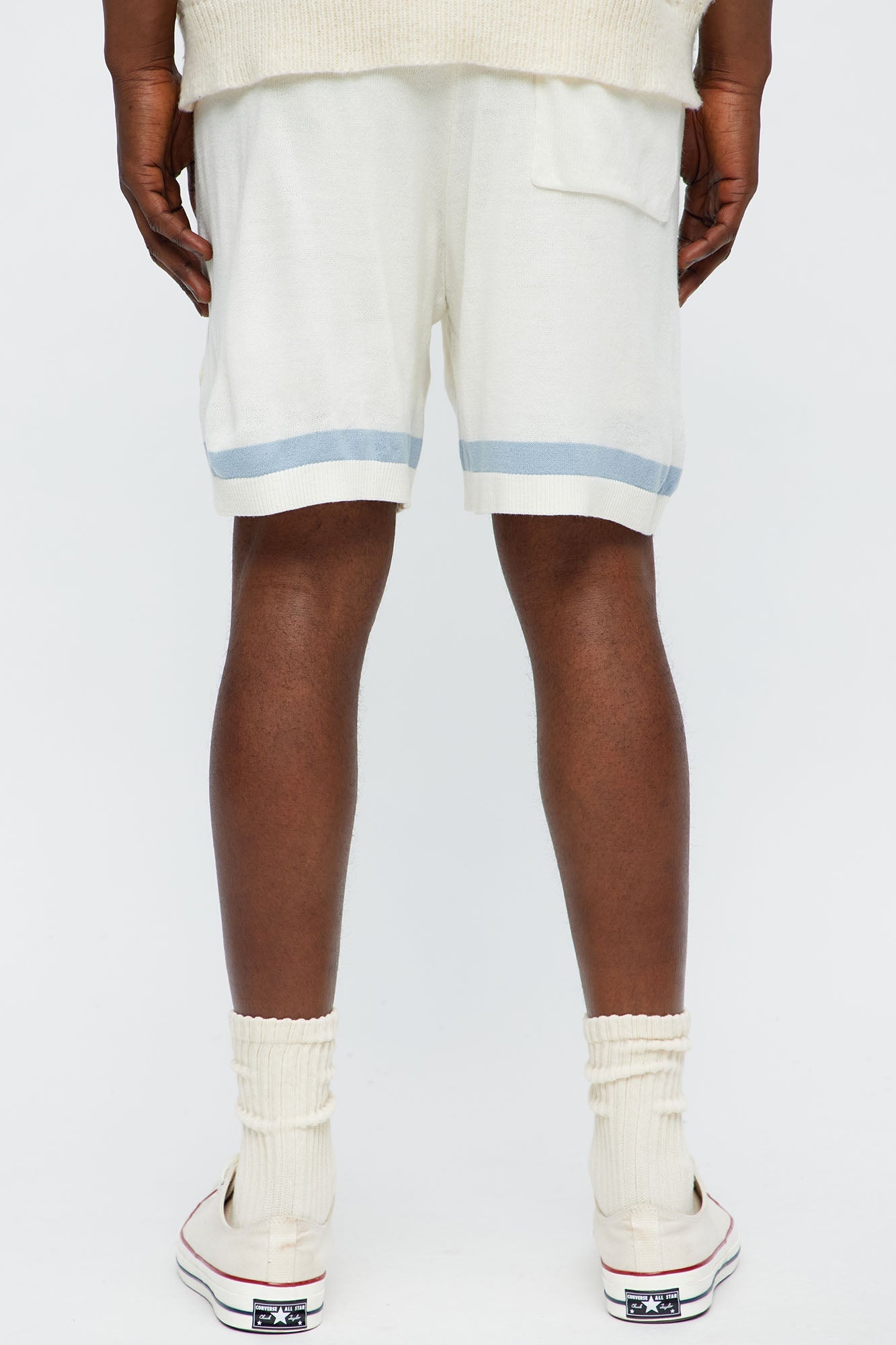 Relaxed Chateau Knitted Shorts - Cream/combo