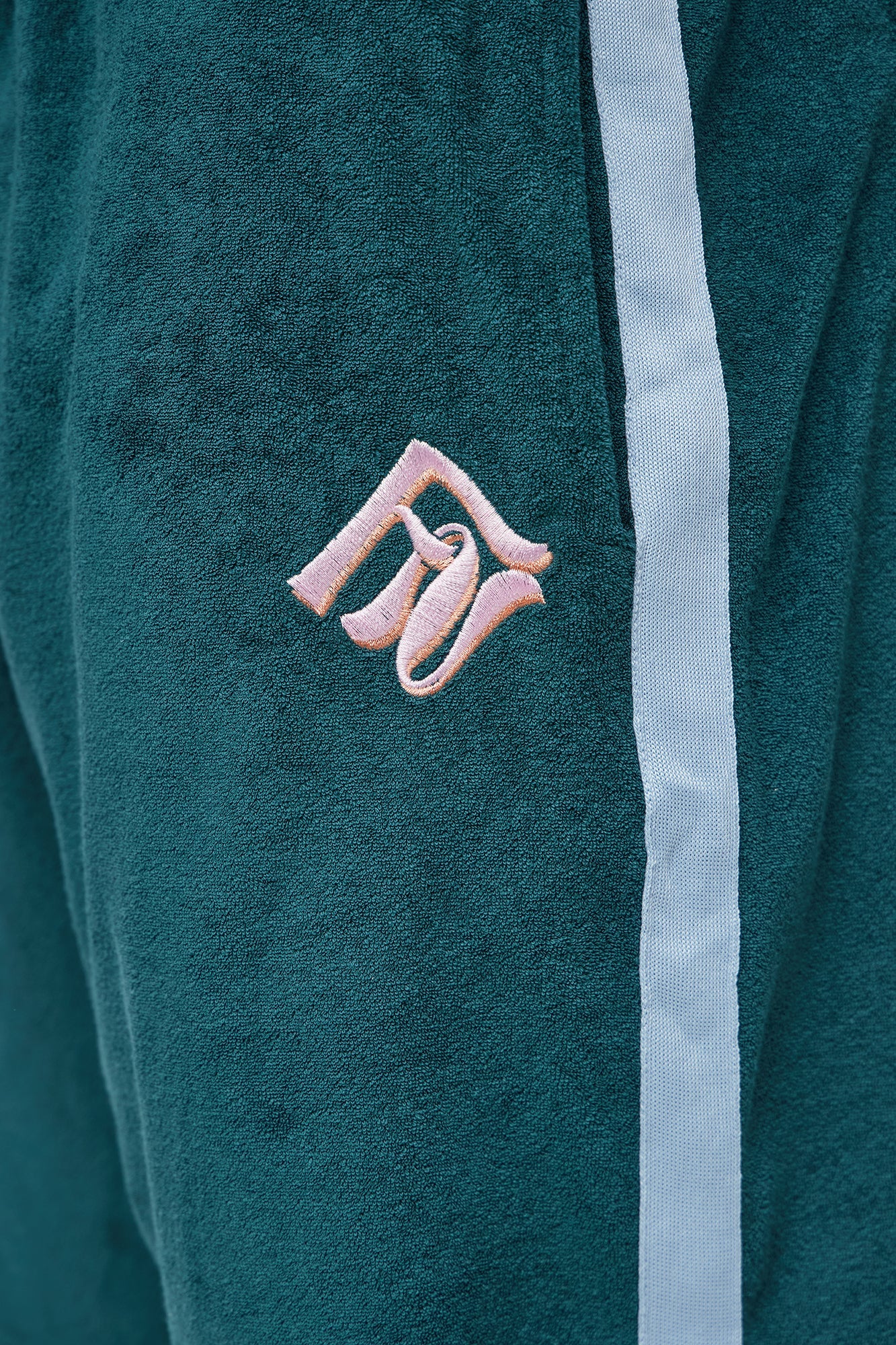 Relaxed Chateau Terry Double Waistband Shorts - Teal/combo