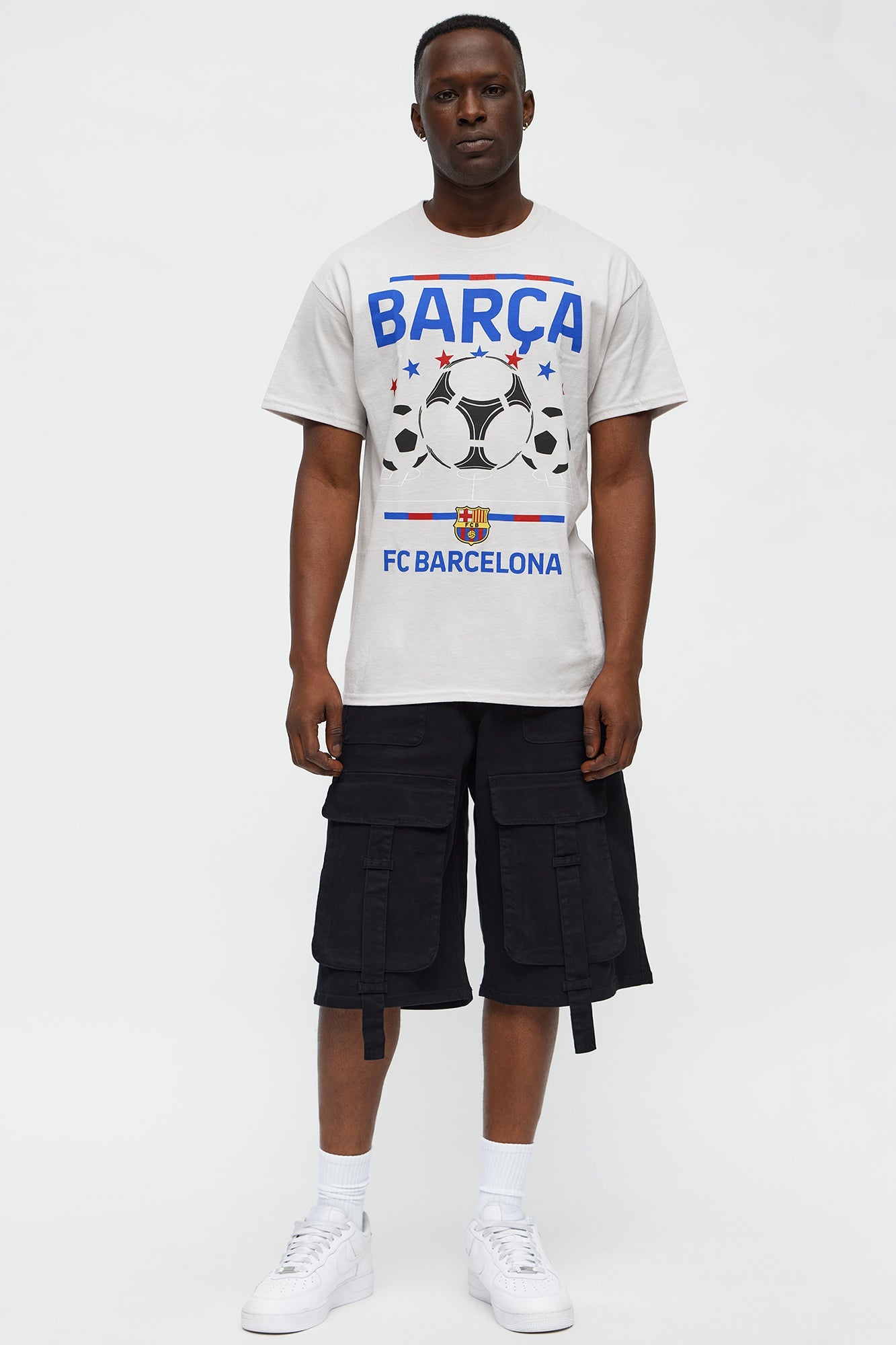 Baggy Oversized Pocket Cargo Shorts - Black