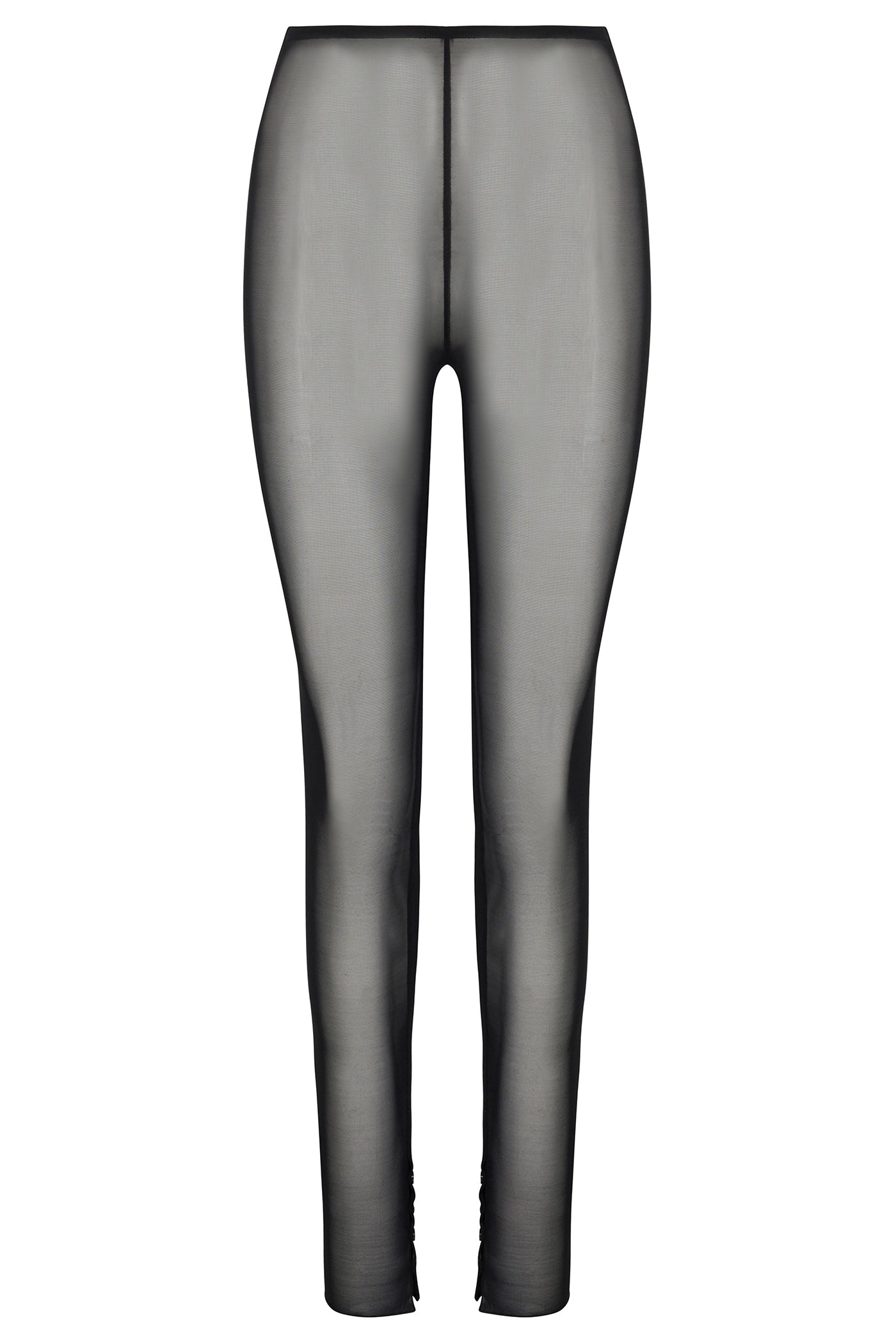 Power Mesh High Waisted Leggings - Black