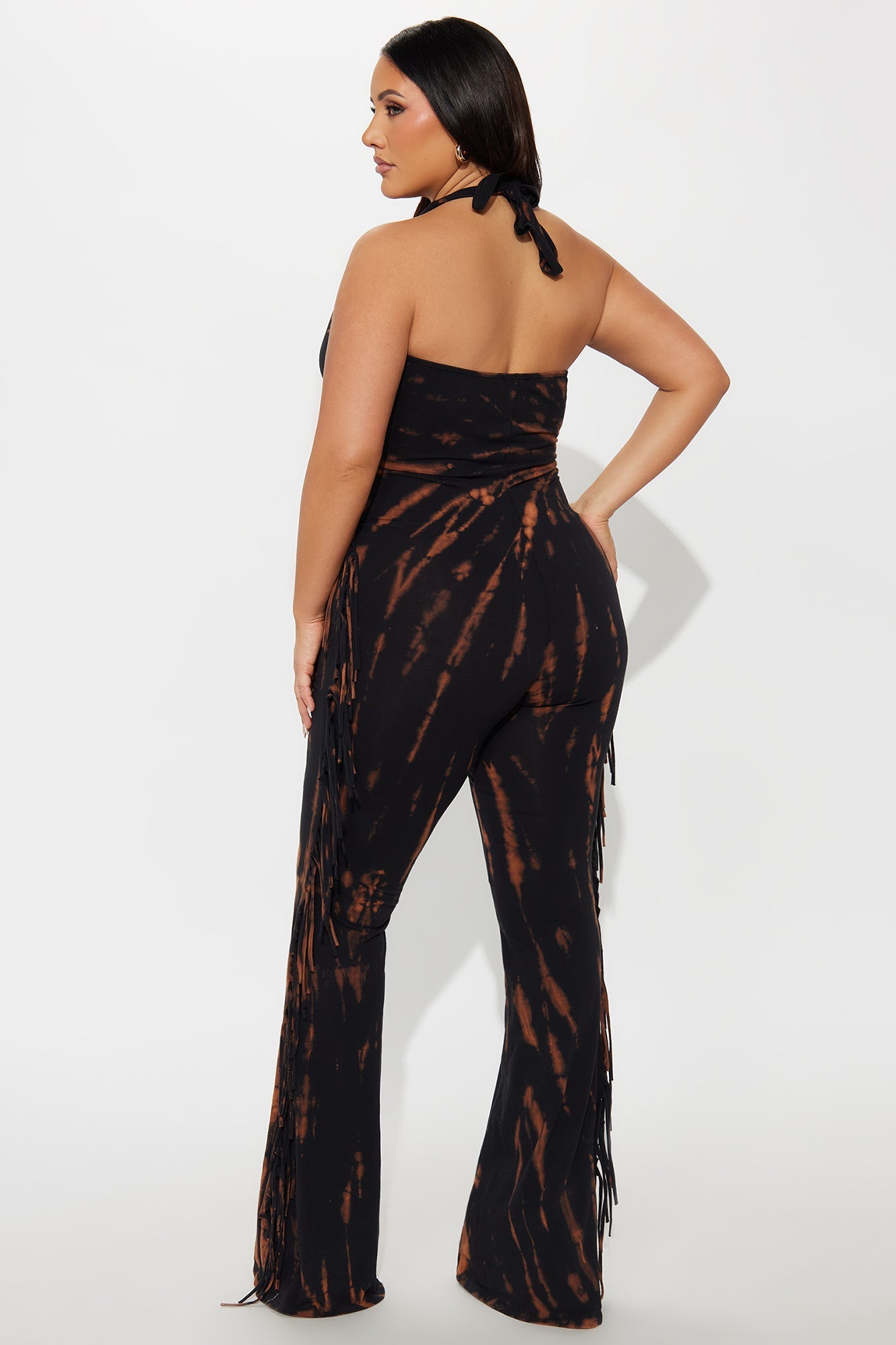 Teresa Halter Tie Dye Jumpsuit - Black/combo