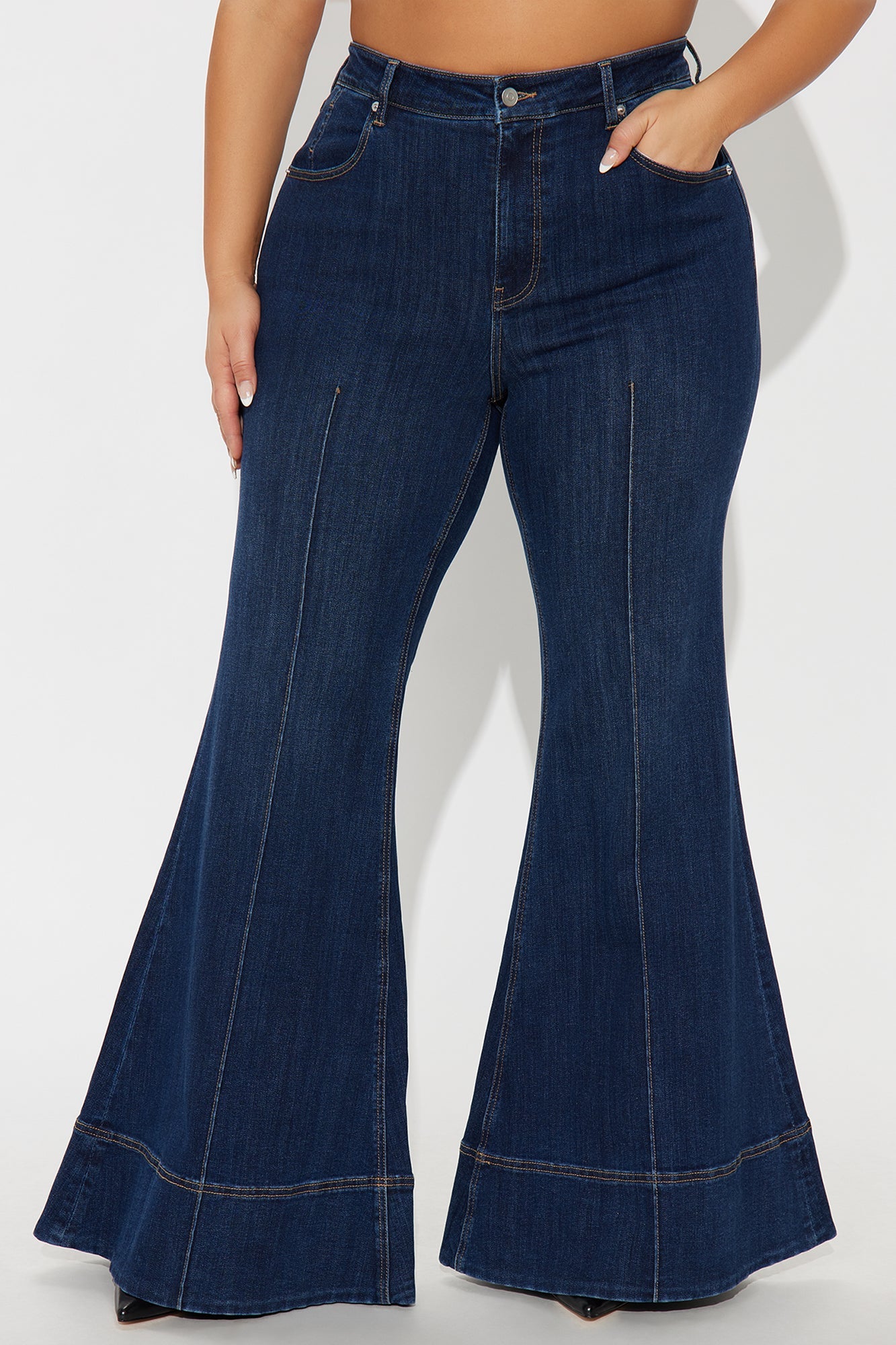 Keep It Real Extreme Flare Jeans - Dark Wash