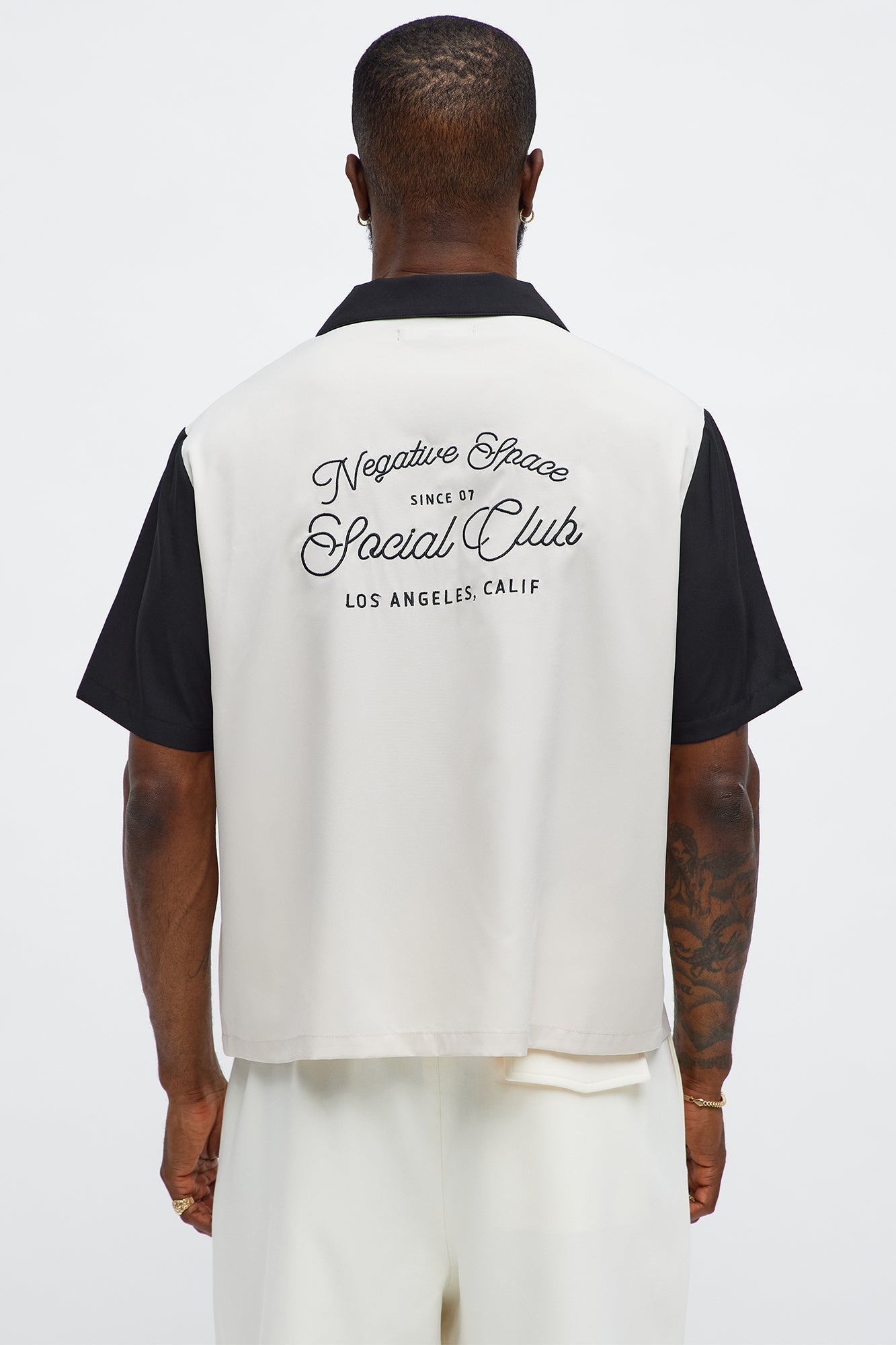Regular Fit Social Club Bowling Shirt - Black/combo