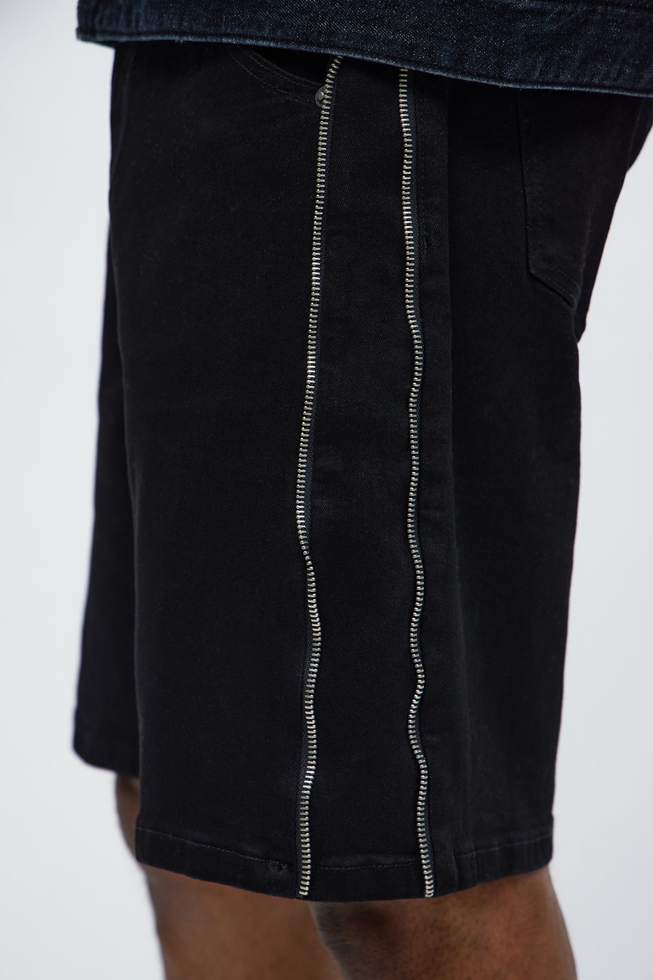 Relaxed Me Down Denim Shorts - Black