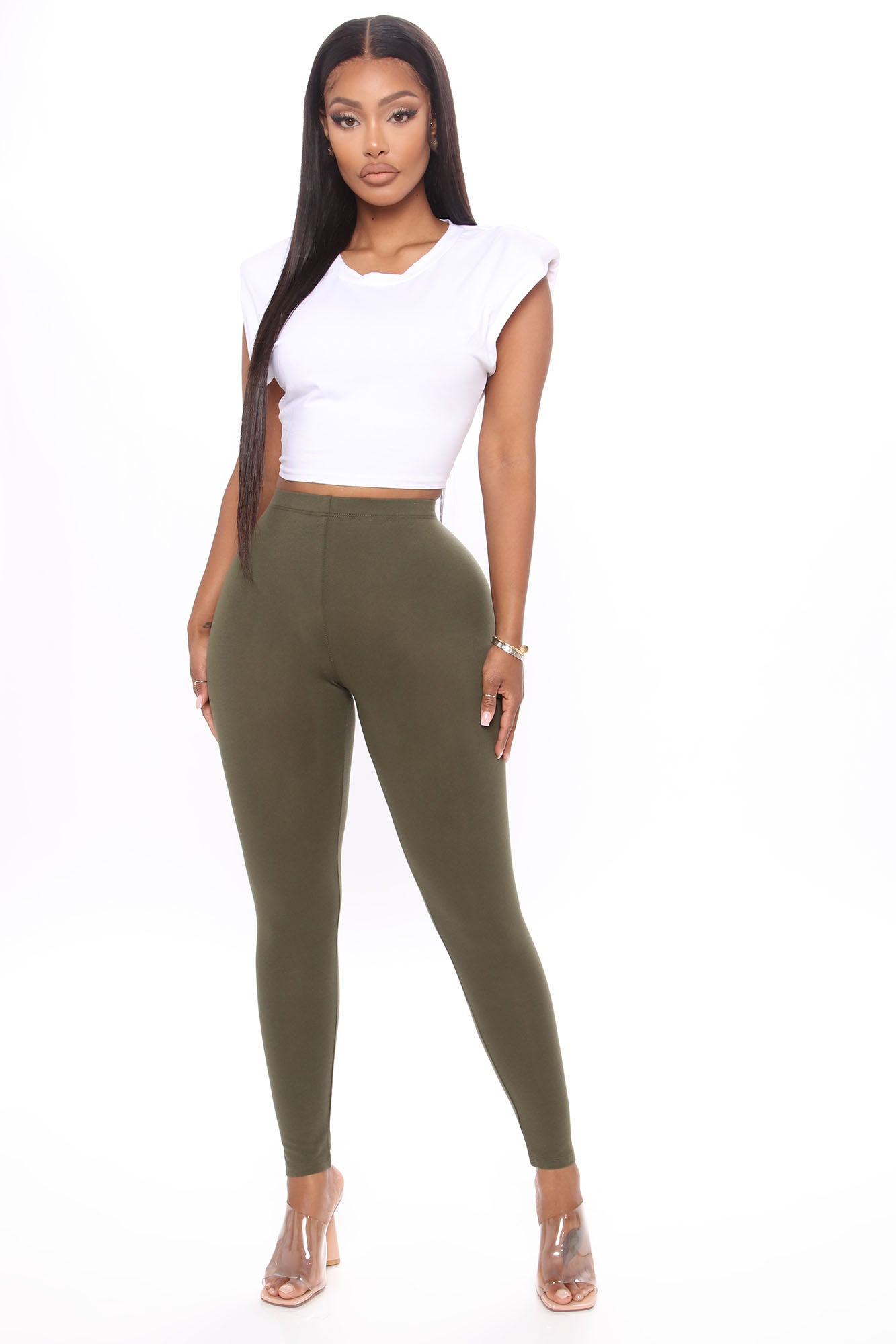 Lean On Me Leggings - Olive