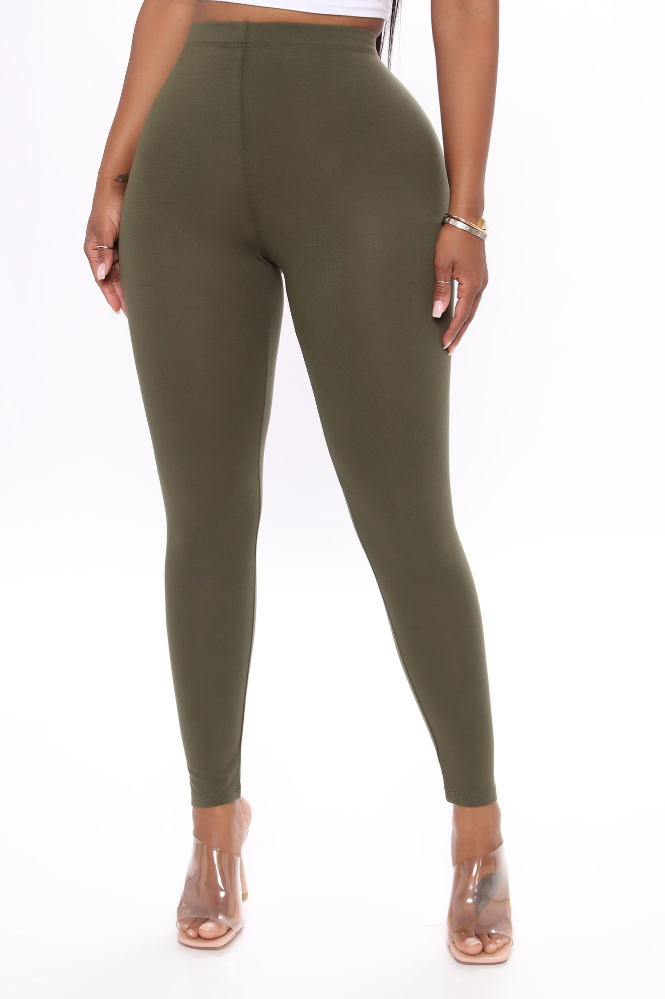 Lean On Me Leggings - Olive