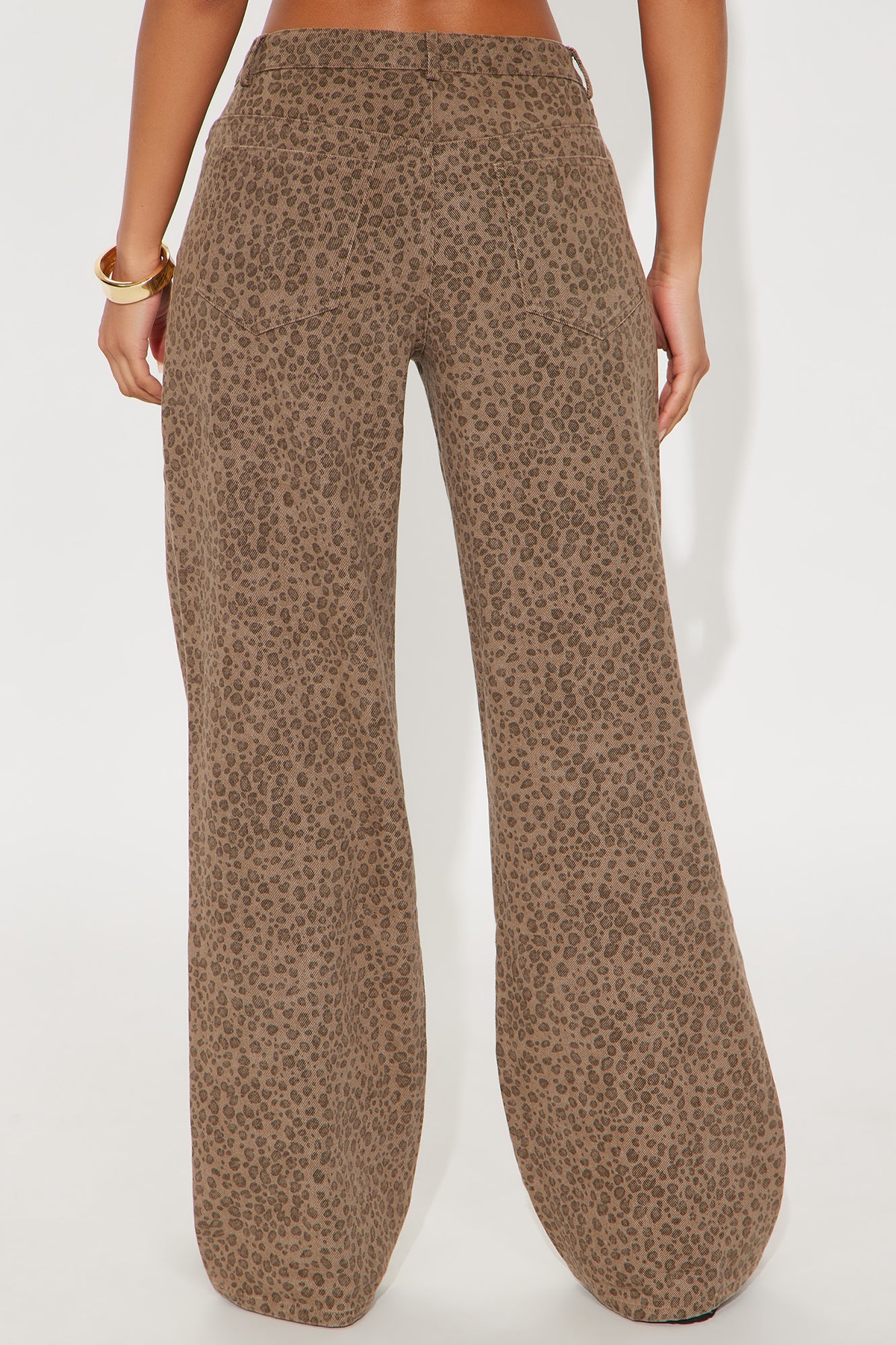 Lost Control Cheetah Wide Leg Pant - Brown