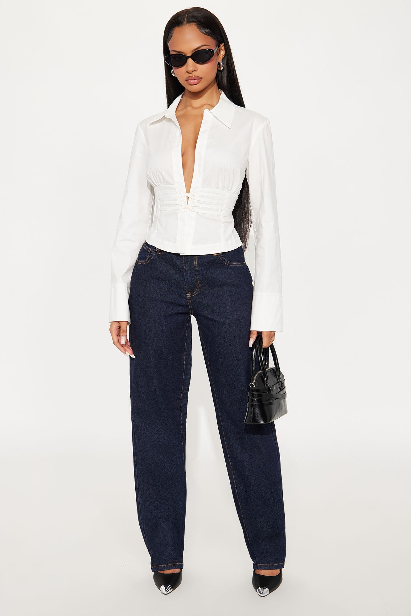 Let It Happen Slim Straight Leg Jeans - Dark Wash