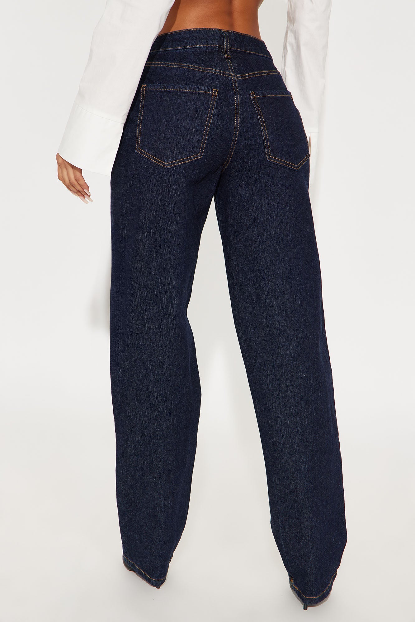 Let It Happen Slim Straight Leg Jeans - Dark Wash