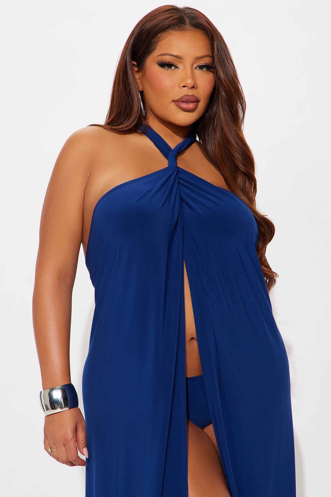 Tatum High Slit Maxi Dress - Royal