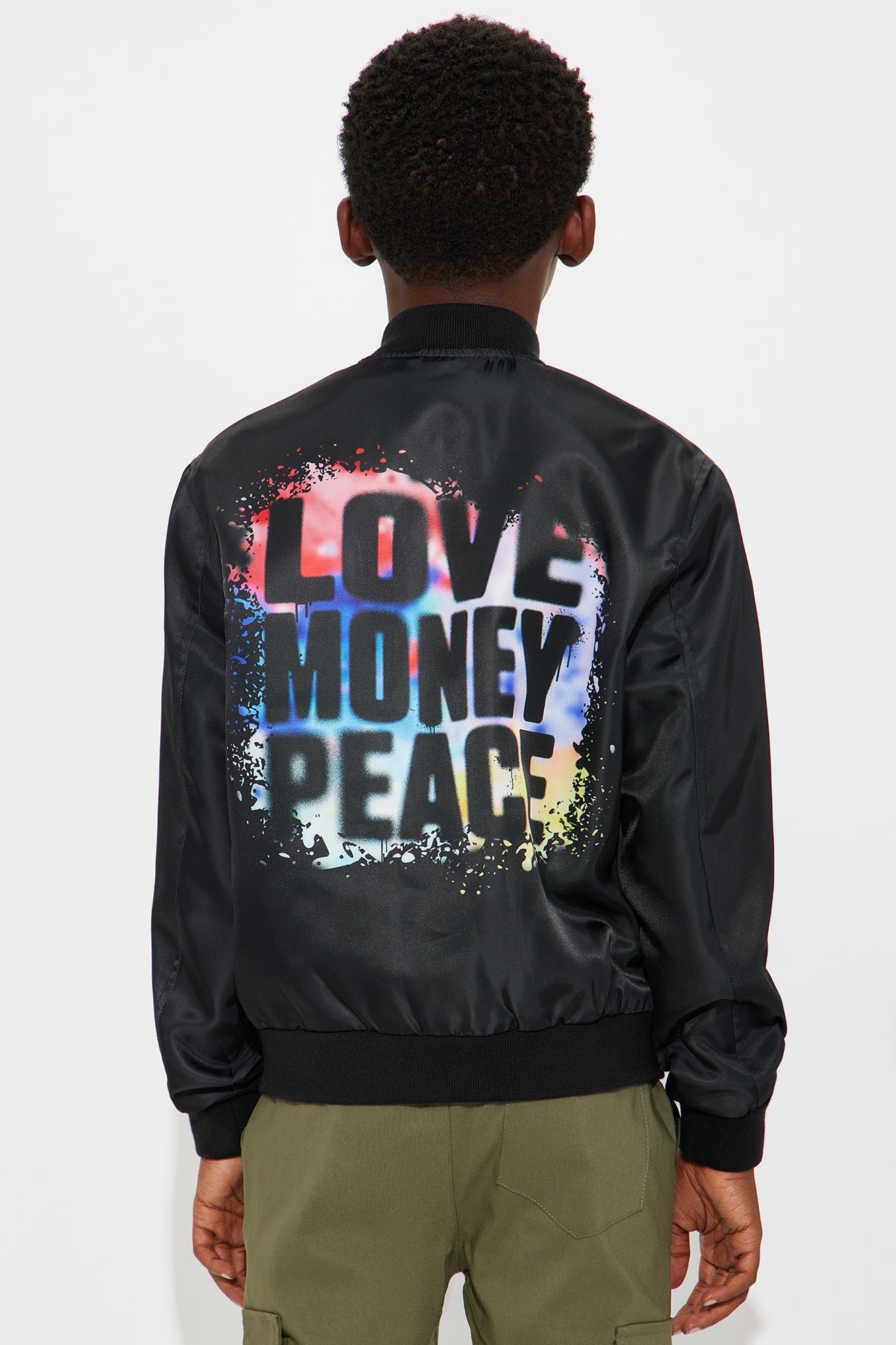 Mini Cropped Urban Bomber Jacket - Black