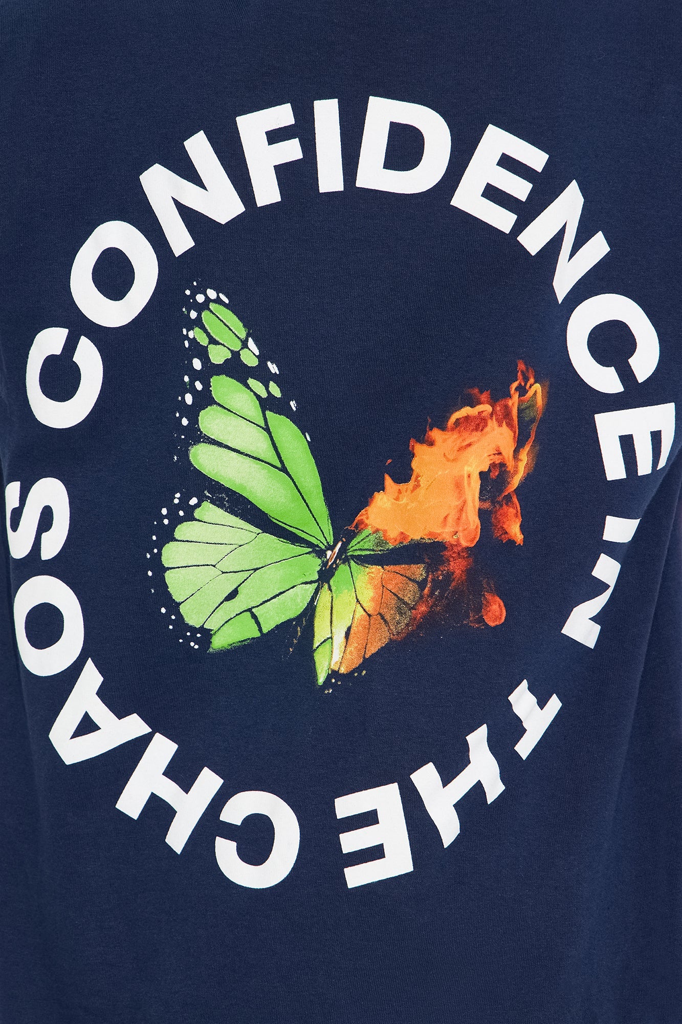 Mini Confidence In The Chaos Short Sleeve Tee - Navy