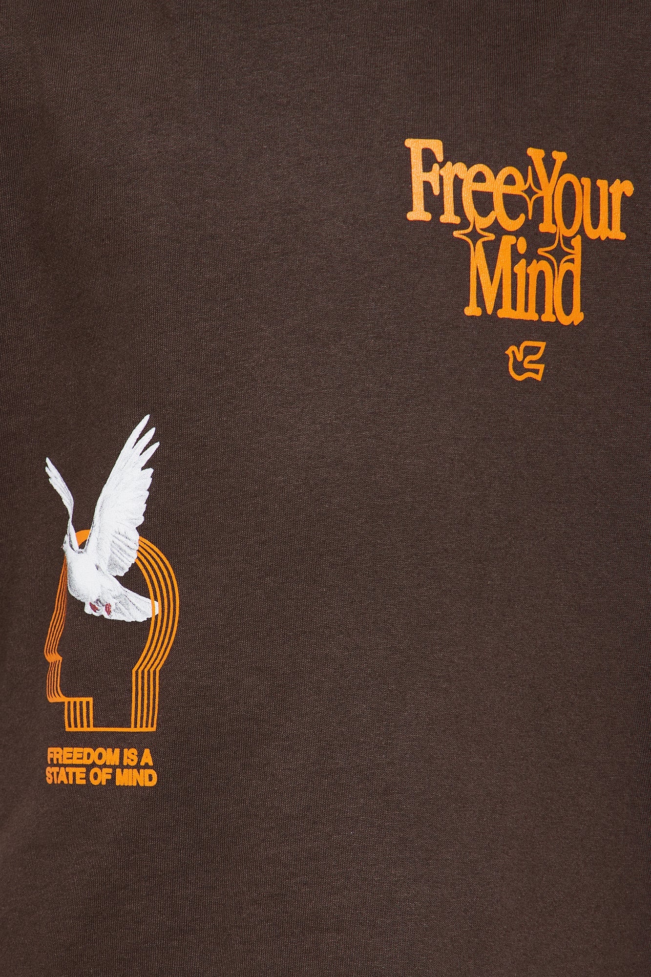 Mini Free Your Mind Short Sleeve Front/Back Tee - Brown
