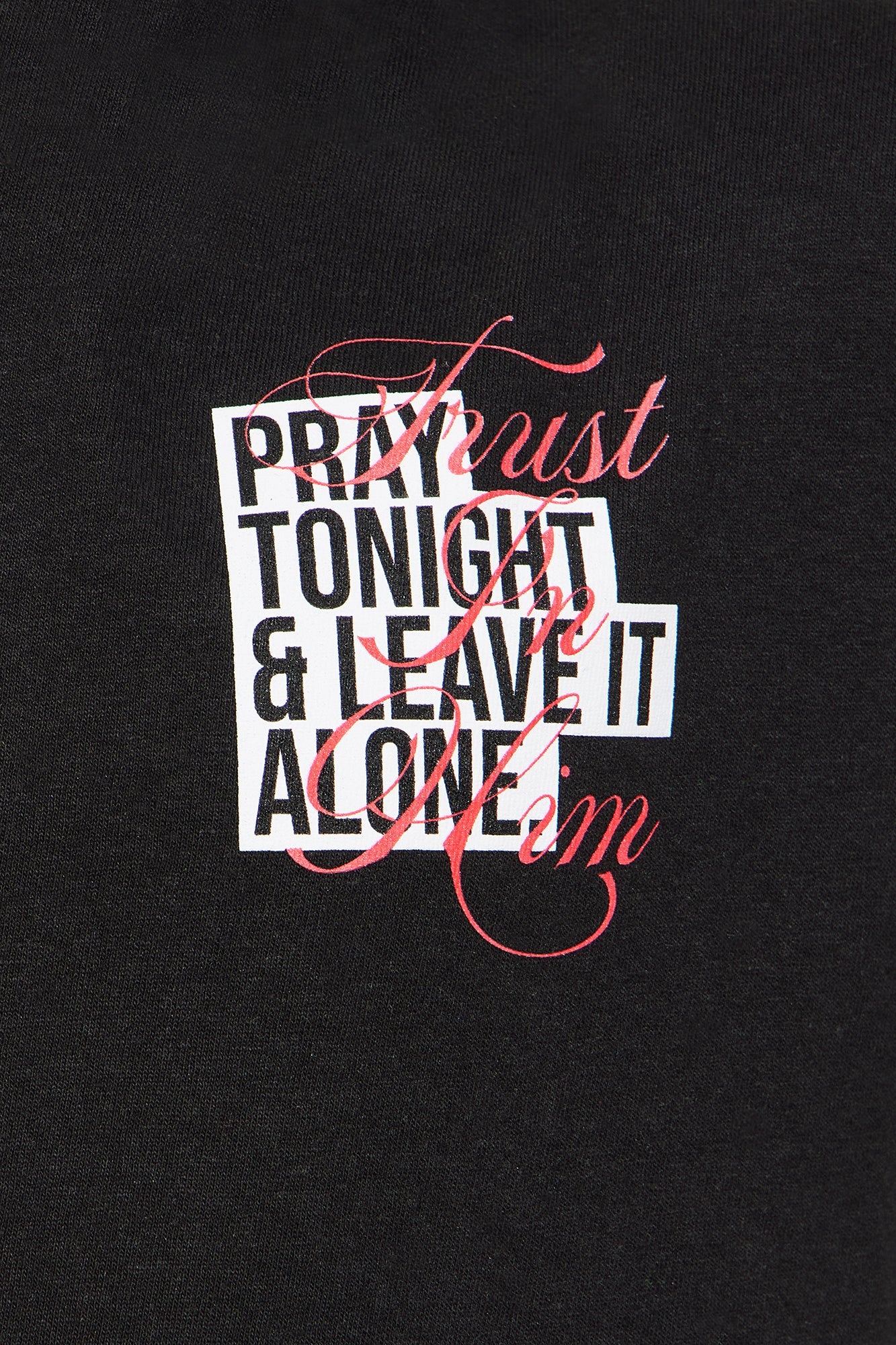 Mini Short Sleeve Pray Tonight & Leave It Alone Tshirt - Black