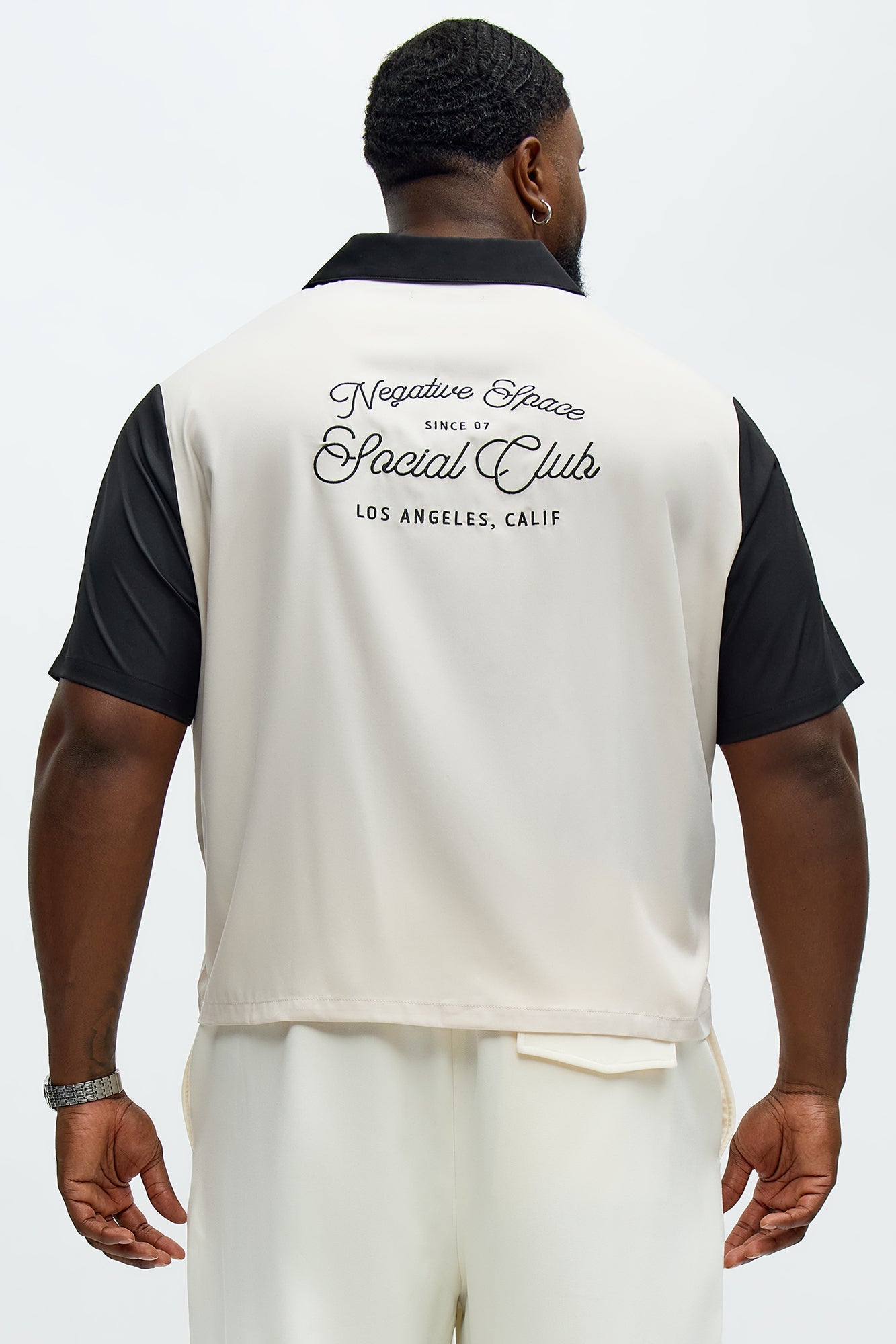 Regular Fit Social Club Bowling Shirt - Black/combo