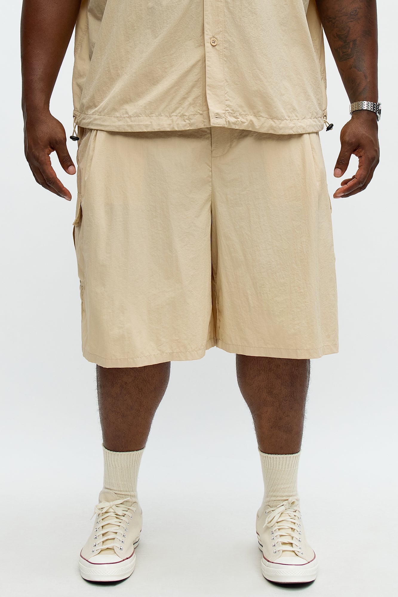 Super Baggy Philip Nylon Short - Beige