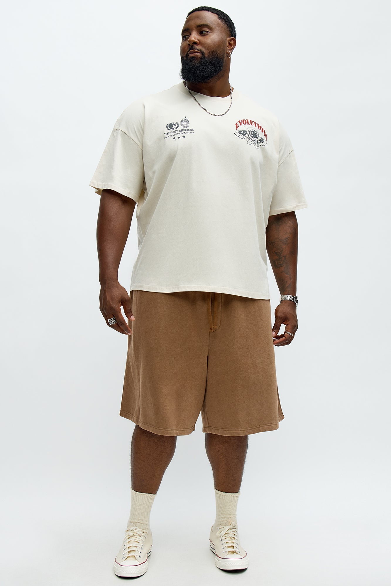 Tyson Loose Fit Washed Shorts - Brown