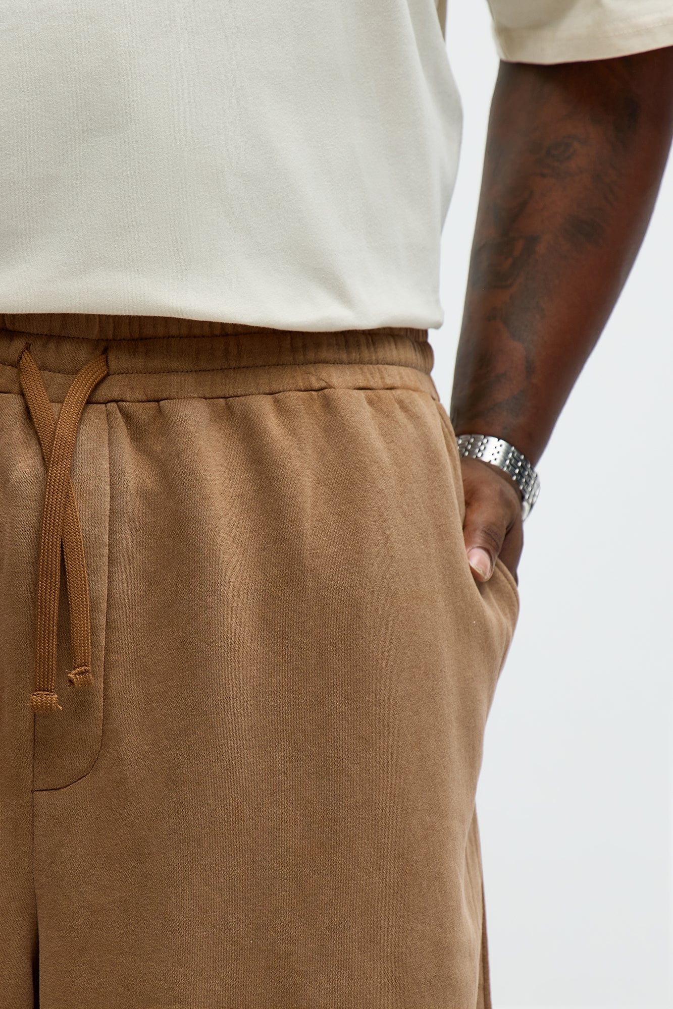 Tyson Loose Fit Washed Shorts - Brown