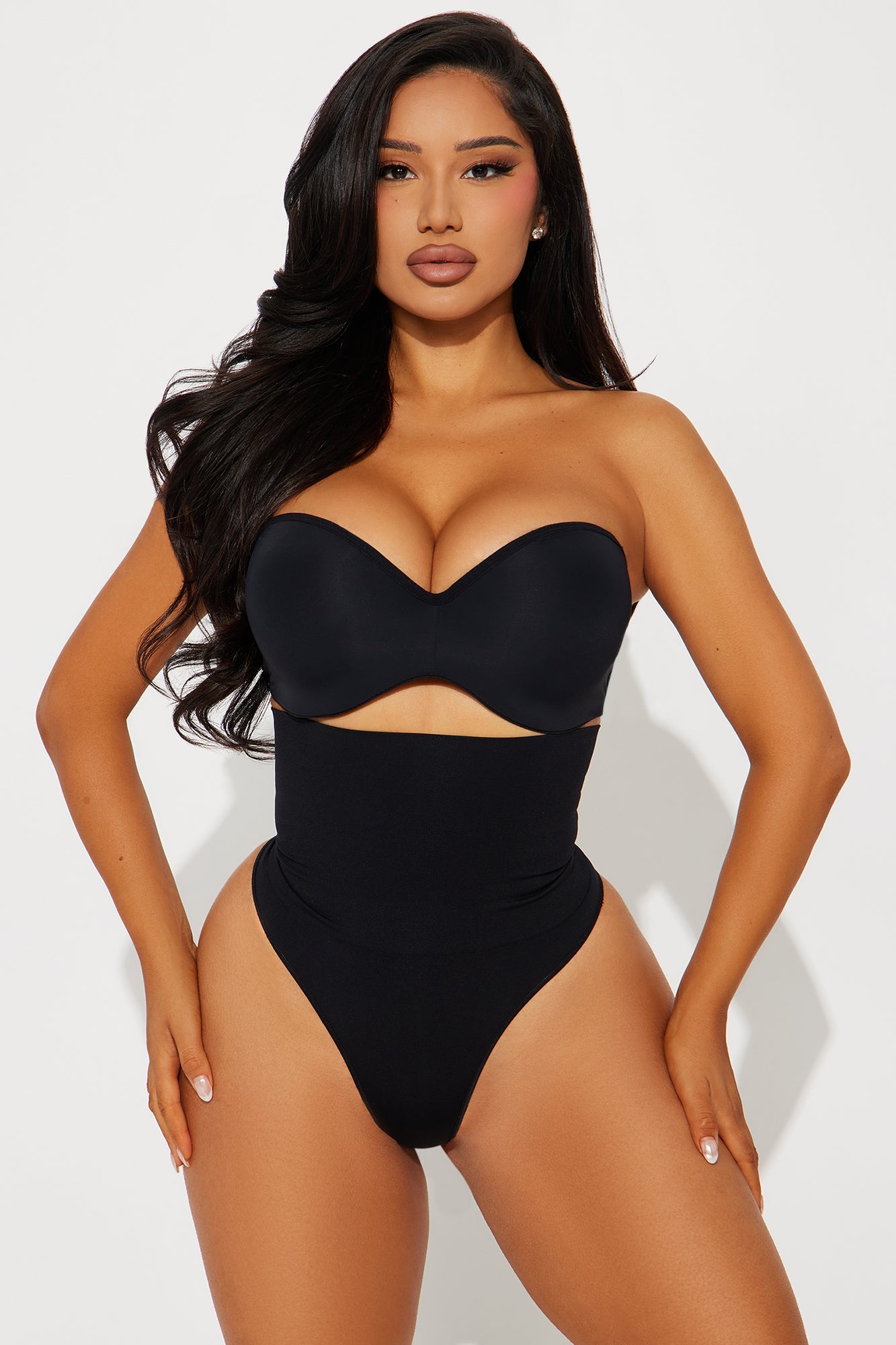 Sculpt Me Compression Shapewear Thong Panty - Black