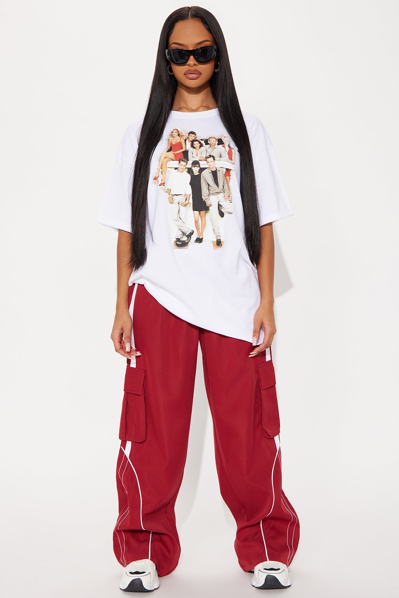 Beverly Hills 90210 Oversized Tee - White