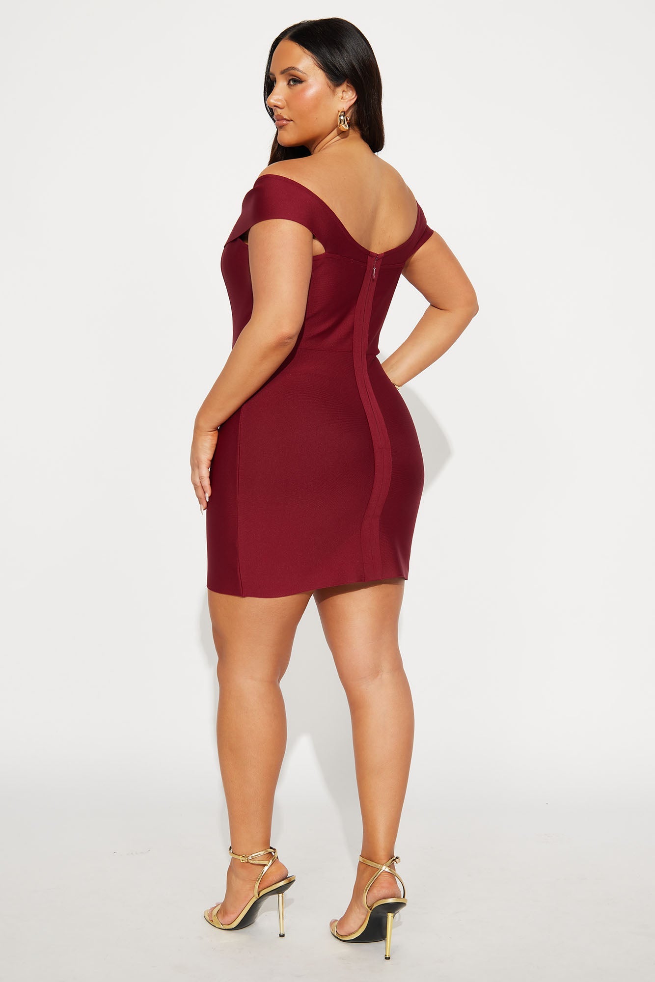 Amy Bandage Mini Dress - Wine